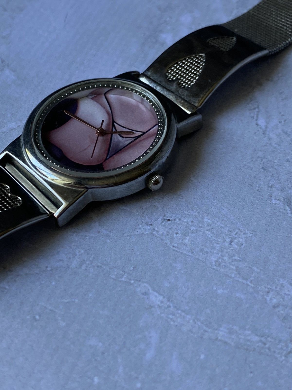Jewelry × Vintage Sexy Girl Watch with Bold Dial and Mesh Bracelet Size ONE SIZE - 8 Thumbnail