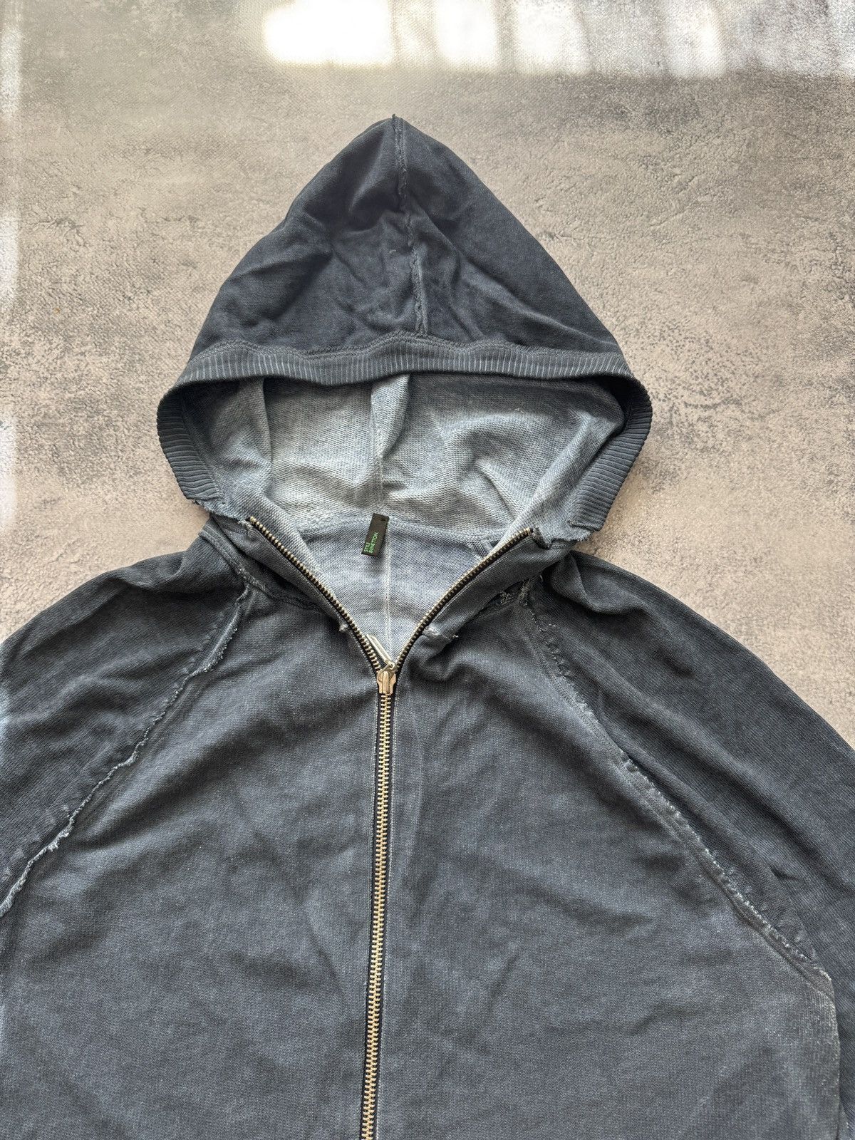 Benetton Benetton Avangard Distressed Zip Hoodie size L Size US L / EU 52-54 / 3 - 4 Thumbnail