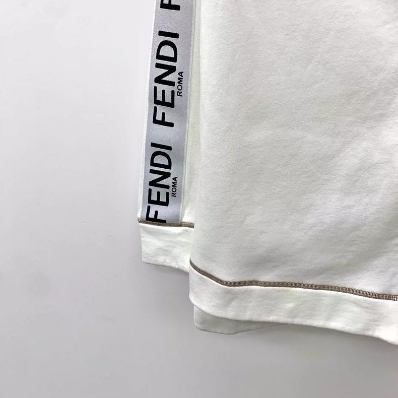 Fendi Fendi White Logo Hoodie with Drawstring Size XS / US 0-2 / IT 36-38 - 4 Thumbnail
