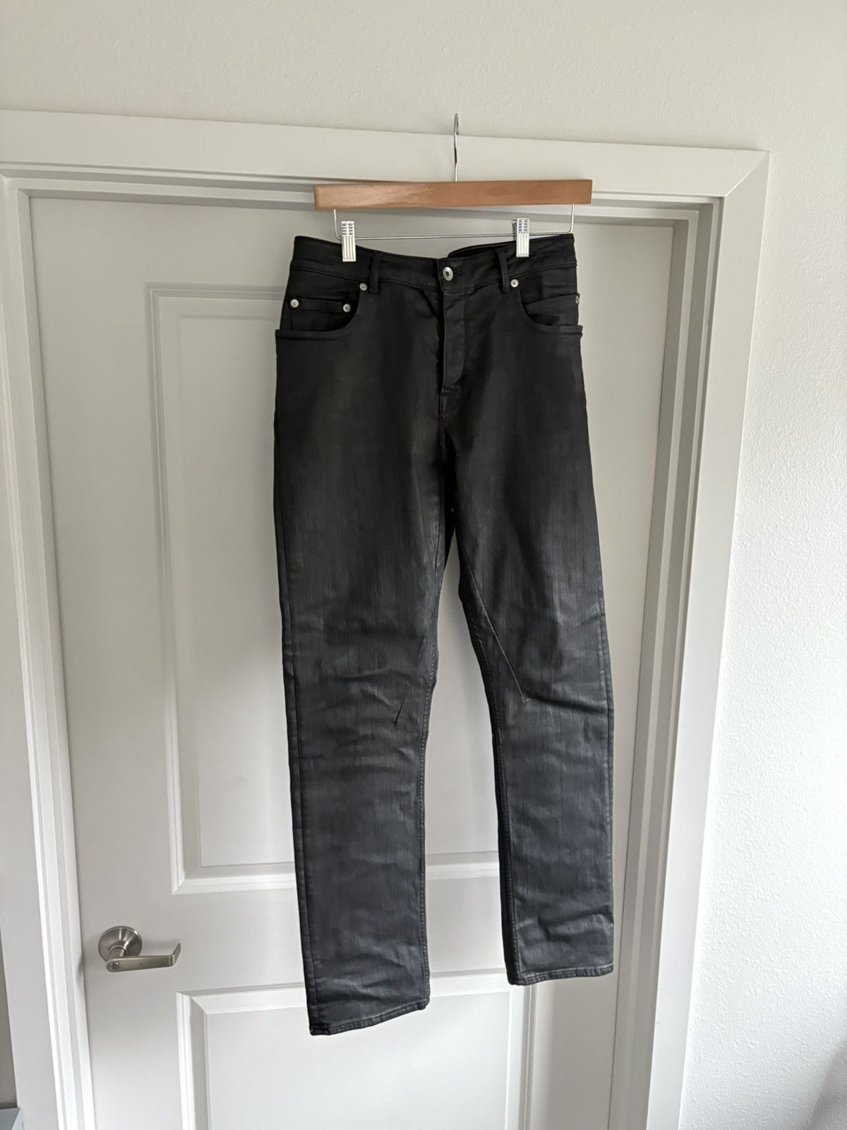 Rick Owens Drkshdw Rick owens DRKSHDW detroit waxed denim Size US 33 - 1 Thumbnail