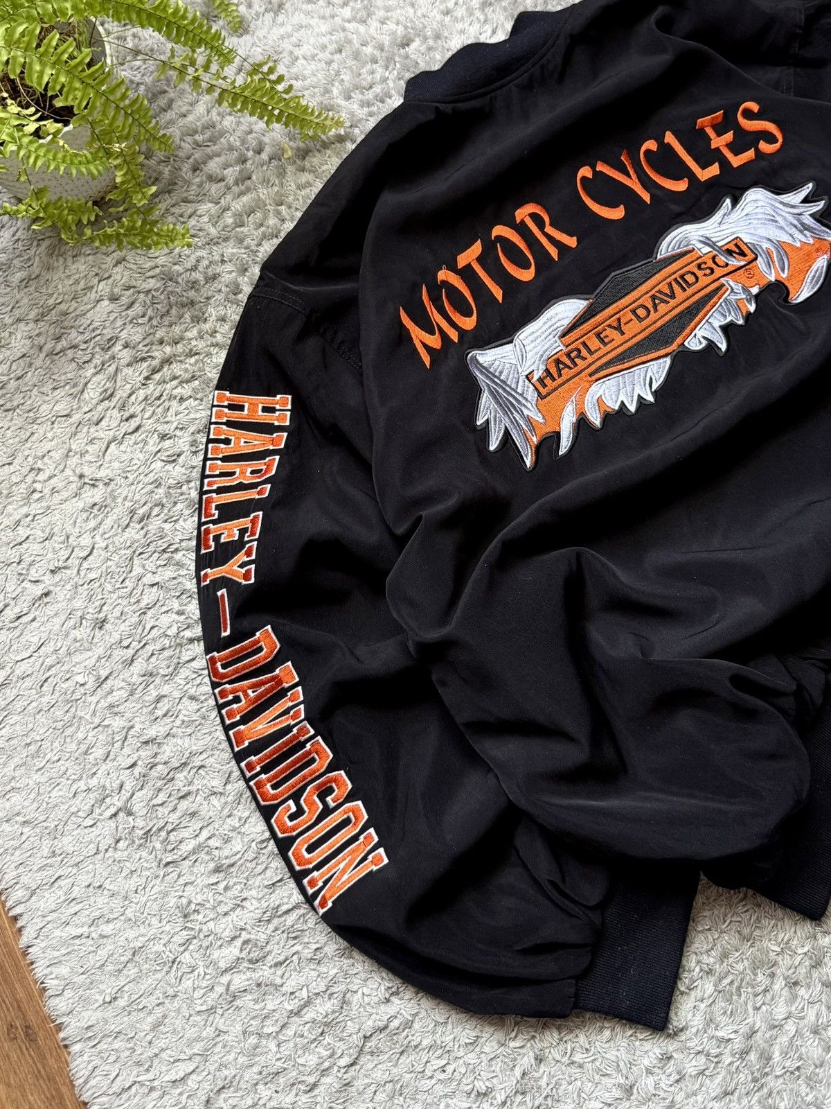 Harley Davidson 00s Harley Davidson Jacket Vintage Retro Big Logo Rare Y2K Size US XL / EU 56 / 4 - 5 Thumbnail