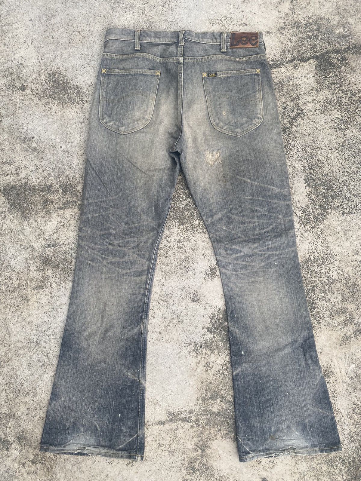 If Six Was Nine × Lee Flare Jeans Lee Distress Patchwork Clawmark Mud Bootcut Size US 32 / EU 48 - 15 Thumbnail