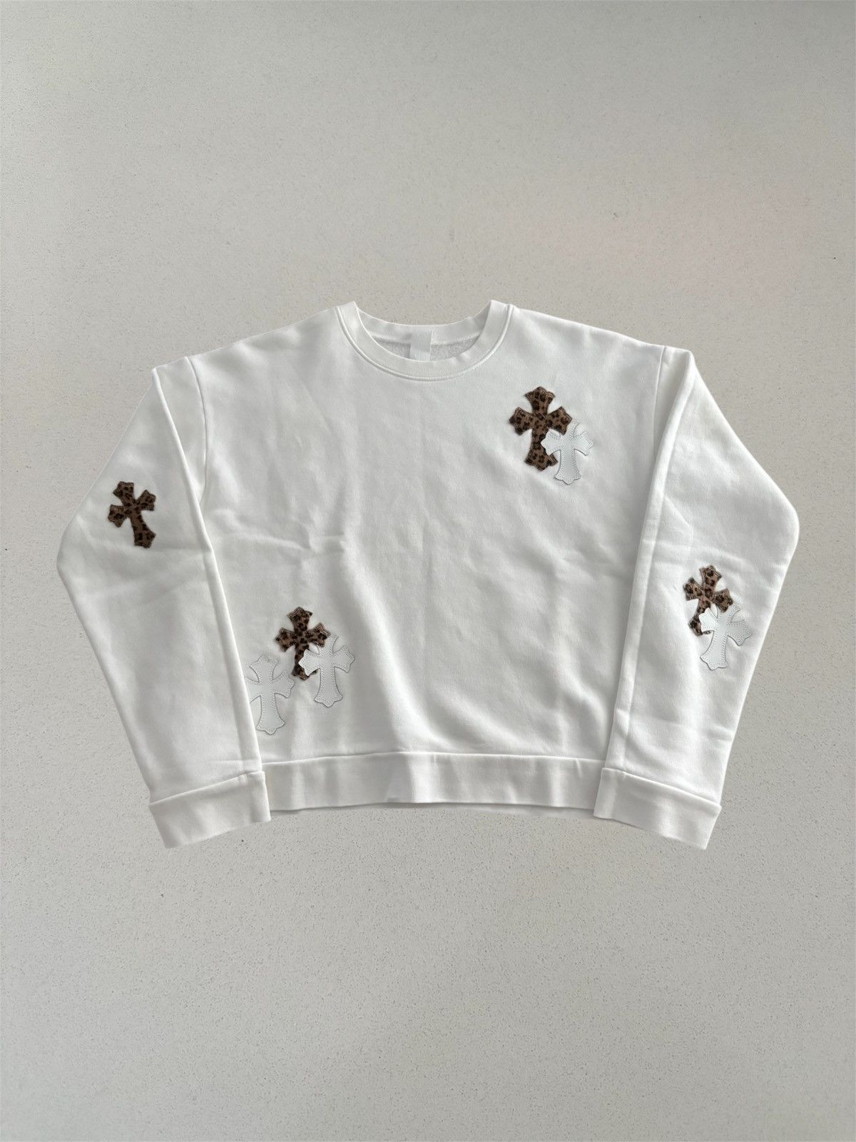 Chrome Hearts Chrome Hearts Leopard And White Patch Crewneck Size US S / EU 44-46 / 1 - 4 Thumbnail