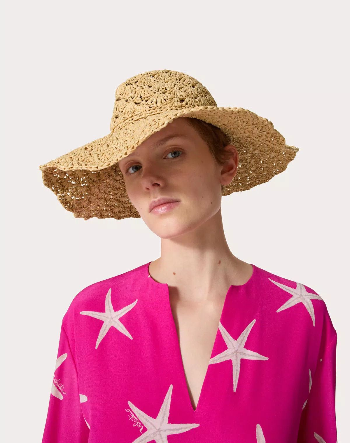 Valentino oc11z0725 Size:57/Fedora Escape Raffia Hat in Golden Size ONE SIZE - 5 Thumbnail