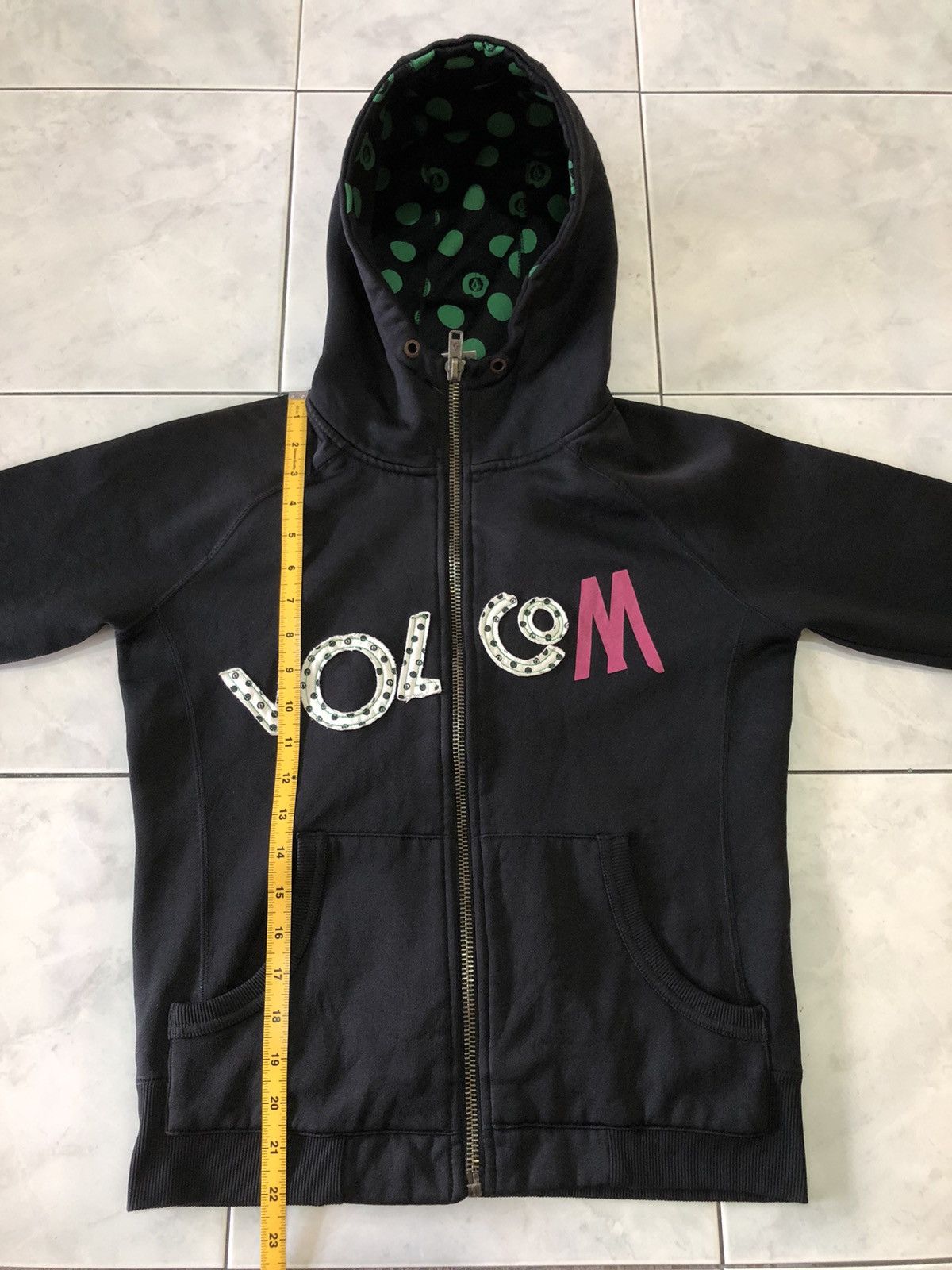 Volcom Vintage Volcom Hoodie Patchwork Logo V Line Science OSFA Size ONE SIZE - 19 Thumbnail