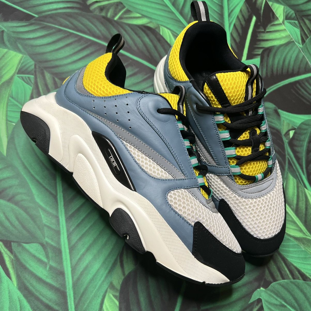 Christian Dior Monsieur B22 reflective sneaker ‘blue yellow’ Sz- 10M/43EU Size US 10 / EU 43 - 2 Thumbnail