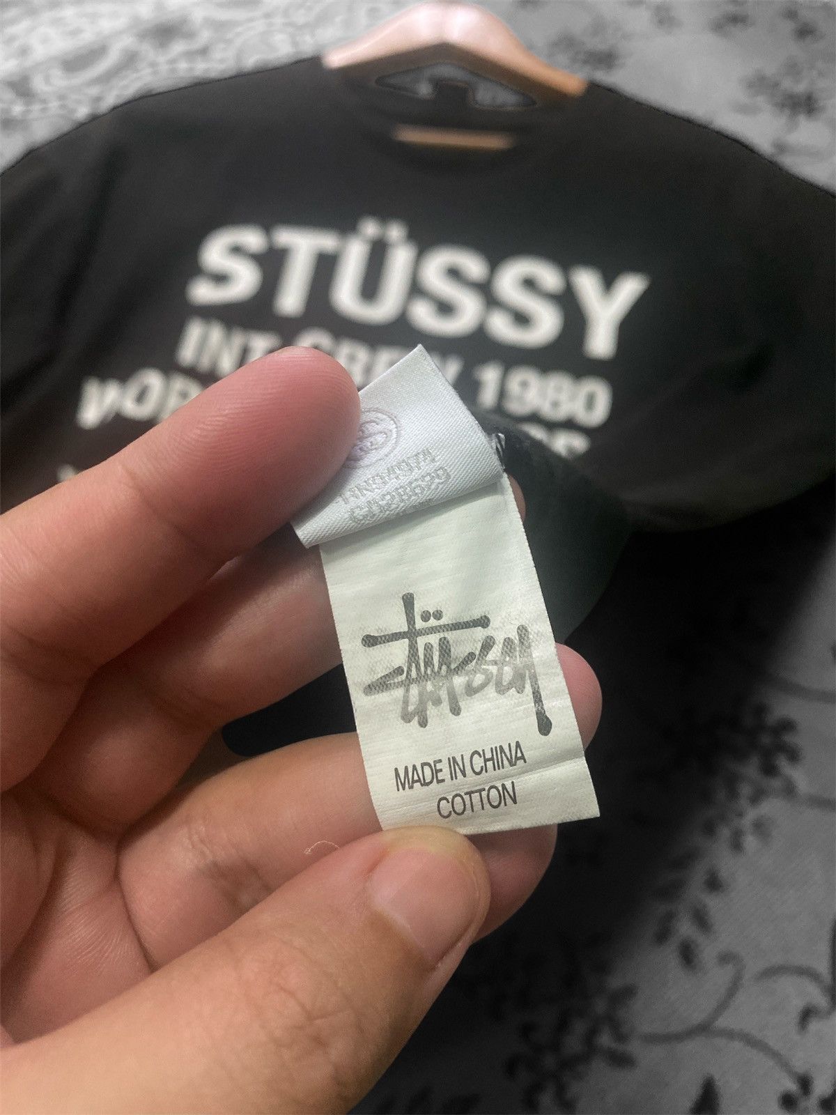 Stussy × Vintage STUSSY BLACK SKATE WHITE CREW WORLDWIDE REDPECT T-SHIRT🔥 Size US M / EU 48-50 / 2 - 18 Thumbnail