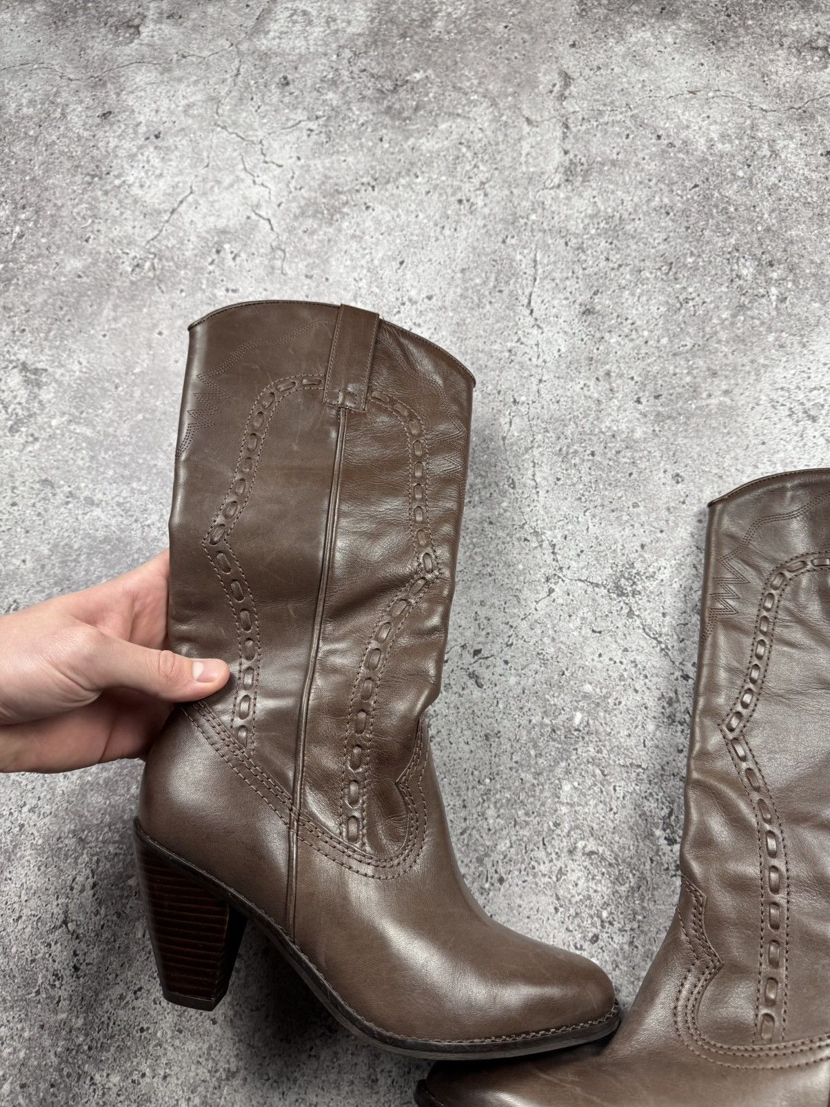 If Six Was Nine Vintage AS 98 Ankle Rick Owens Style Y2K Leather Heels Boots Size US 5 / IT 35 - 12 Thumbnail