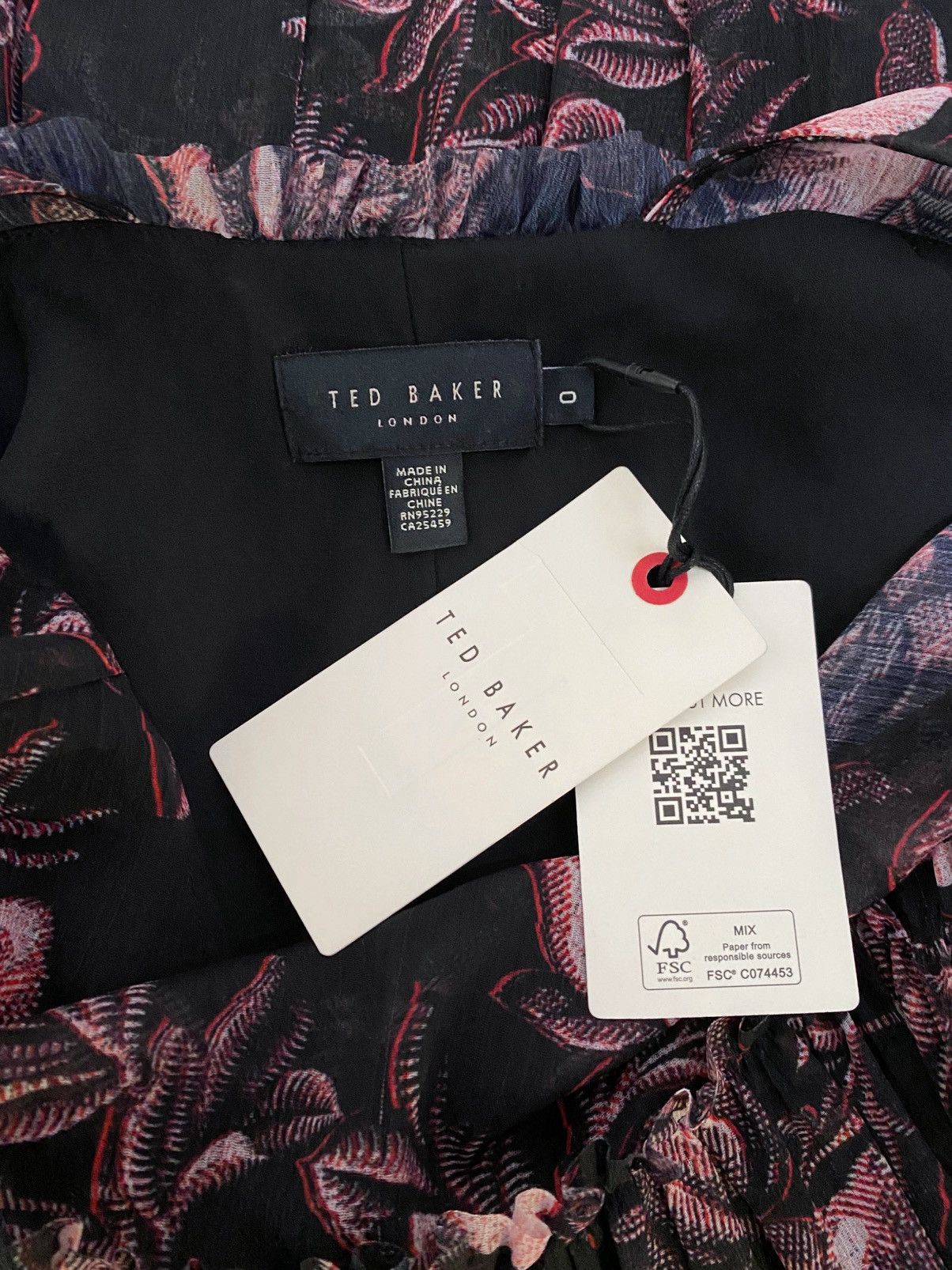 Ted Baker Ted Baker Printed Tiered Mini Swing Dress size 0 Size XS / US 0-2 / IT 36-38 - 11 Thumbnail