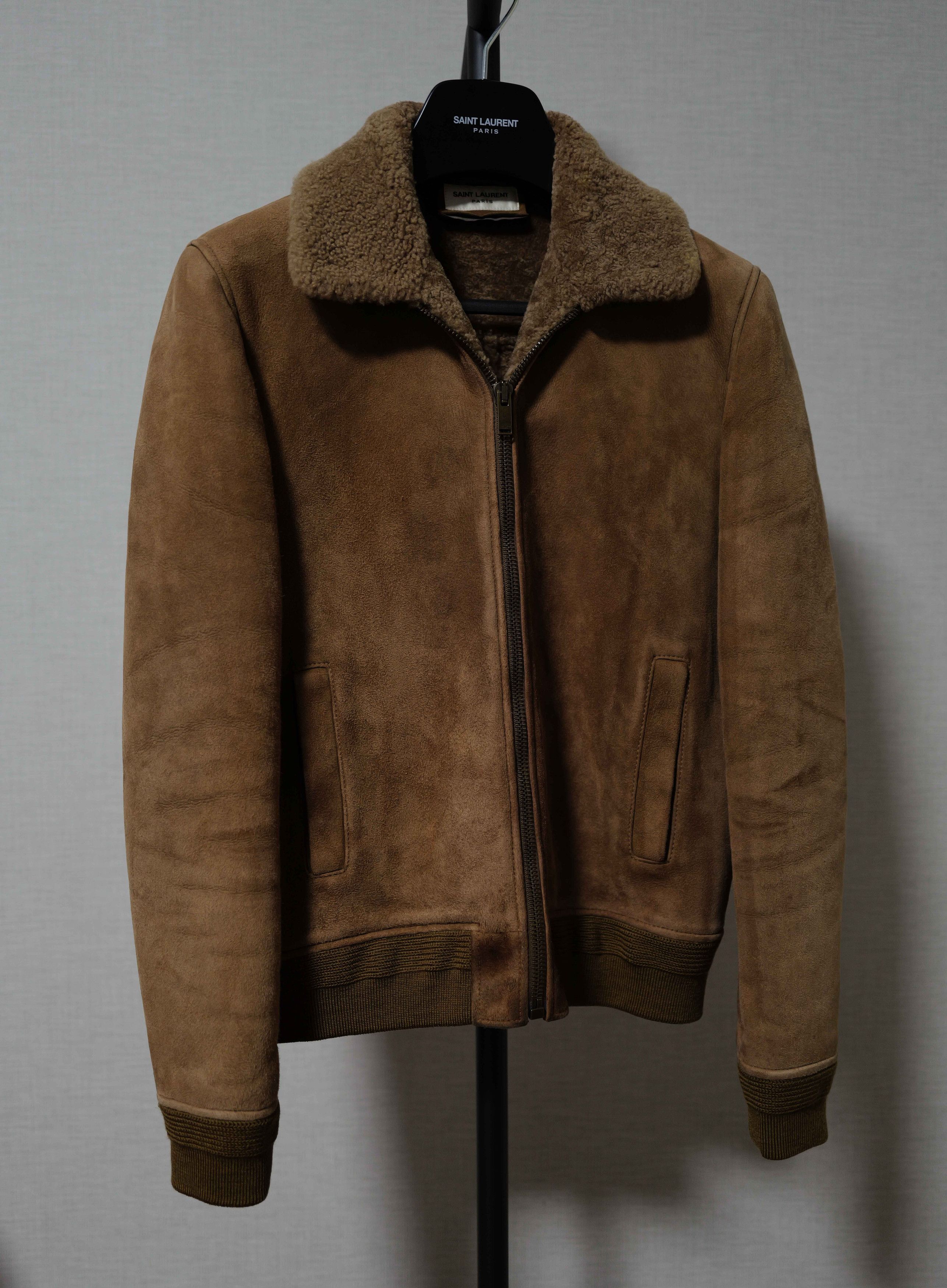 Saint Laurent Paris Saint Laurent Shearling Suede Bomber Jacket Size US S / EU 44-46 / 1 - 1 Thumbnail