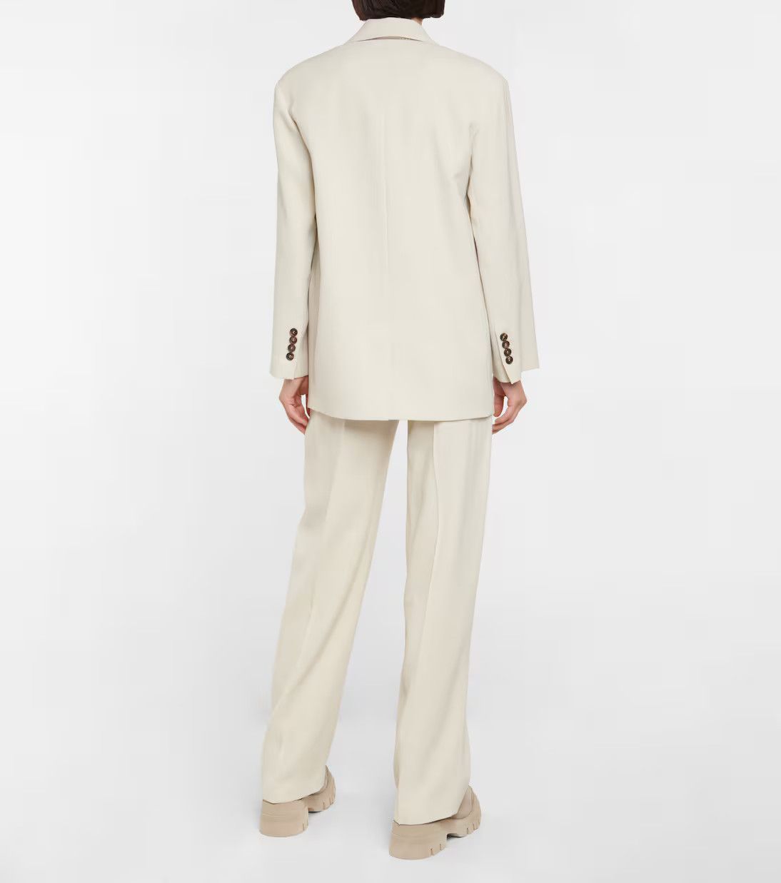 Brunello Cucinelli o1y0725 Blazer in Cream Size M / US 6-8 / IT 42-44 - 3 Thumbnail