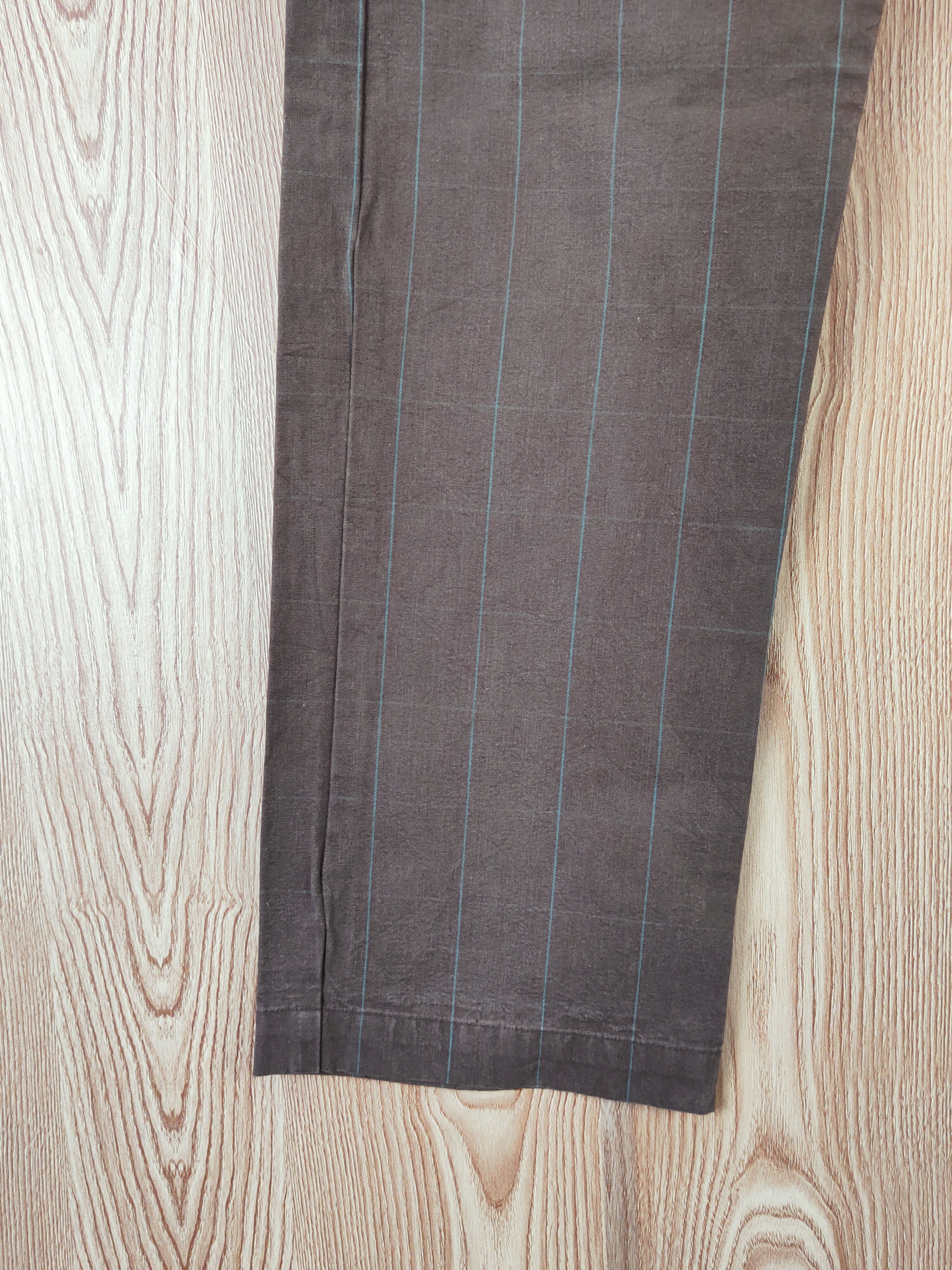 Japanese Brand × OVER THE STRiPES × Vintage Rna Dark Brown Faded stripe vintage Casual Pants #W087 Size 31" - 4 Thumbnail