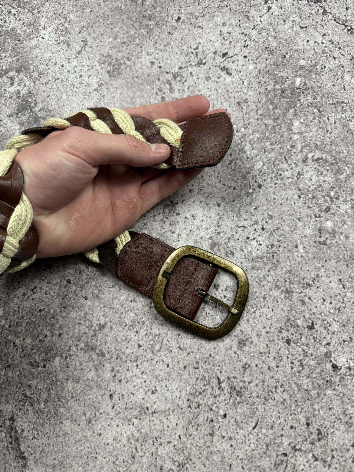 Japanese Brand 00’s NUMBER NINE STYLE BRAIDED LEATHER RARE Y2K BELT VINTAGE Size ONE SIZE - 5 Thumbnail