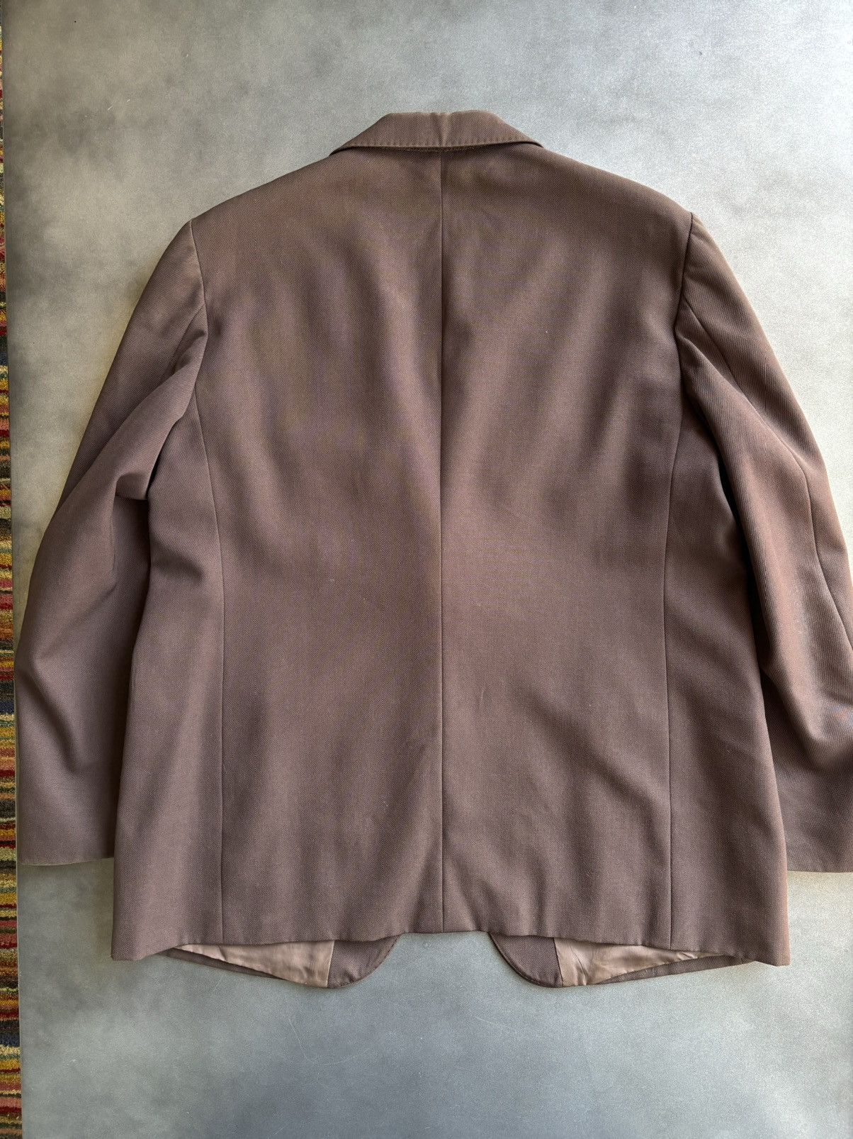 Vintage 1960s Vintage Suit Jacket Brown Blazer Jacket Made in Italy Size 38R - 9 Thumbnail