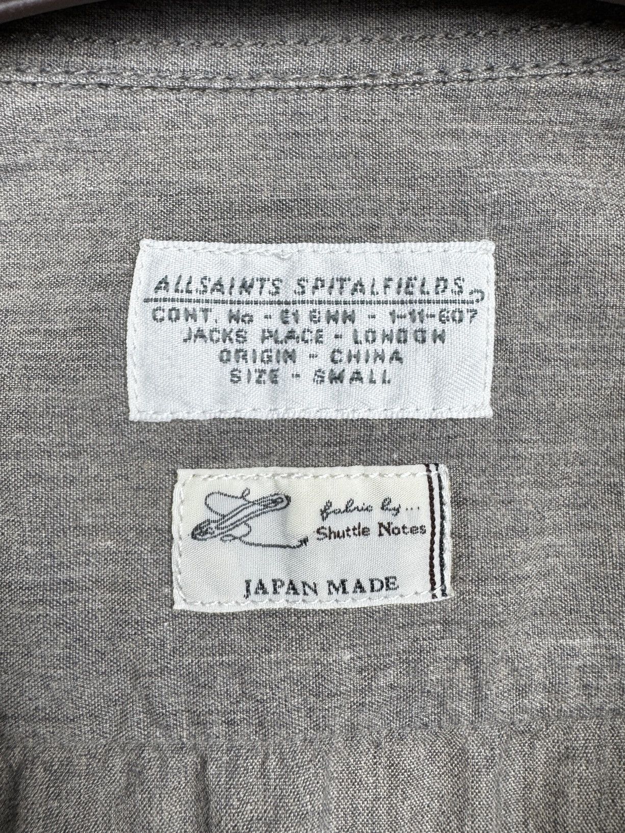 Allsaints Allsaints Takatsu Long sleeve Japanese half buttoned shirt S Size US S / EU 44-46 / 1 - 8 Thumbnail