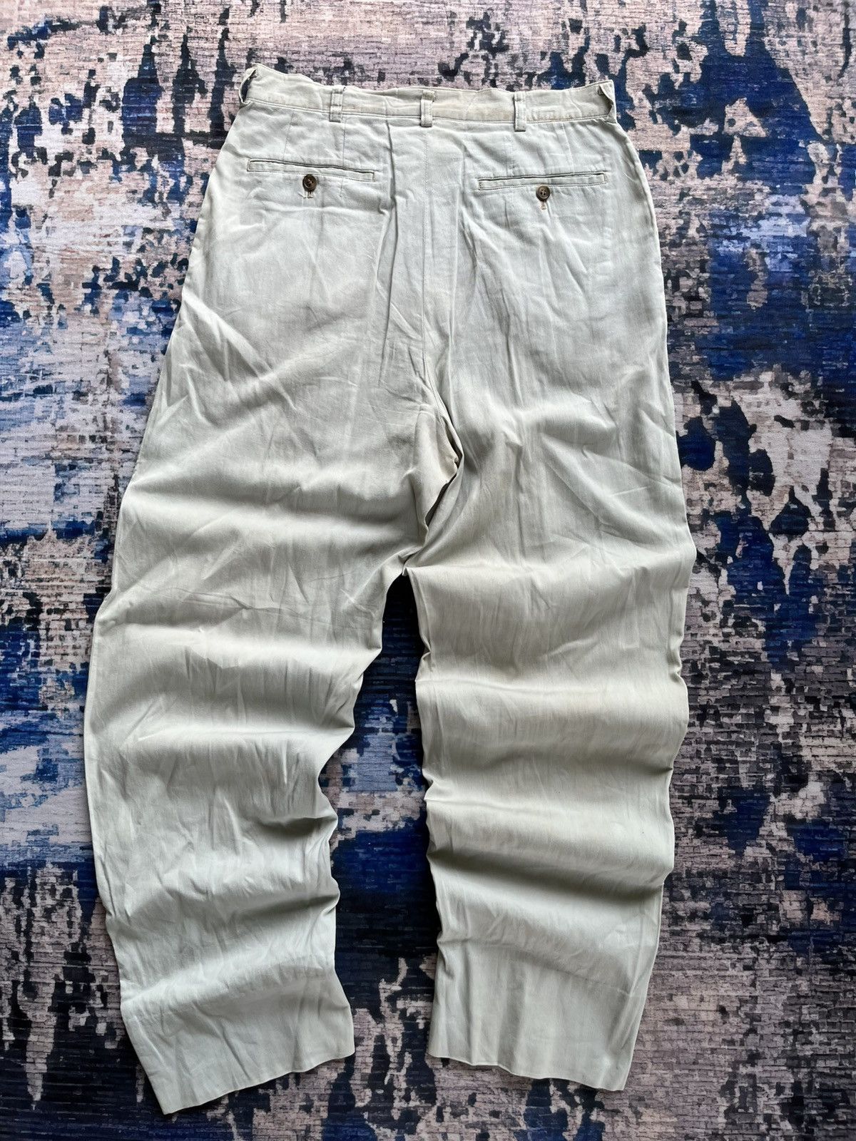 Designer × Issey Miyake × Japanese Brand Vintage Issey Miyake Relaxed Khakis Pants Japan 90s Size US 31 - 2 Thumbnail