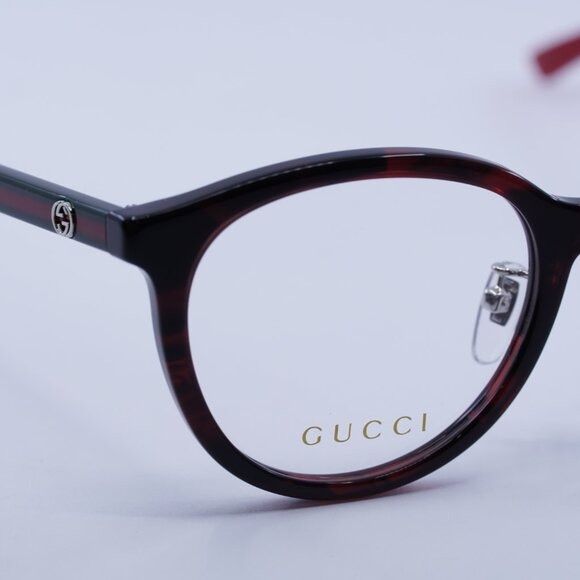 Gucci 🕶️ New Gucci GG1867OK 003 Eyeglasses - Red Havana Frame Size ONE SIZE - 4 Thumbnail