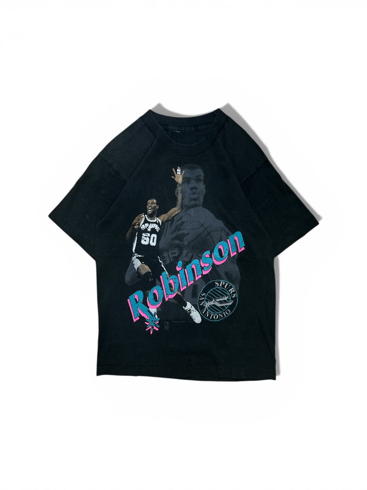 Vintage Vintage 90s David Robinson San Antonio Spurs NBA T-Shirt Size US M / EU 48-50 / 2 - 1 Thumbnail