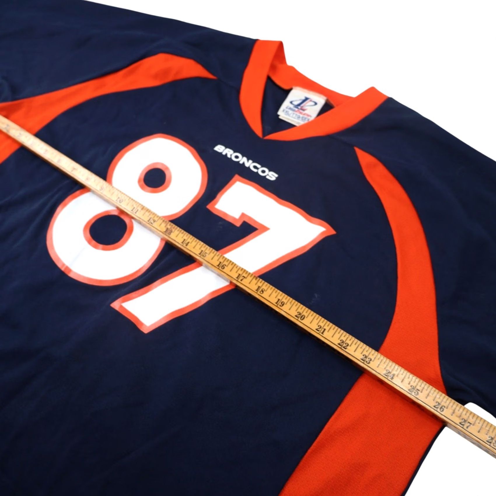 Logo Athletic VINTAGE Logo Athletics Denver Broncos #87 Ed McCaffrey Mens XXL Jersey Blue T-Shirt Size US XXL / EU 58 / 5 - 7 Thumbnail