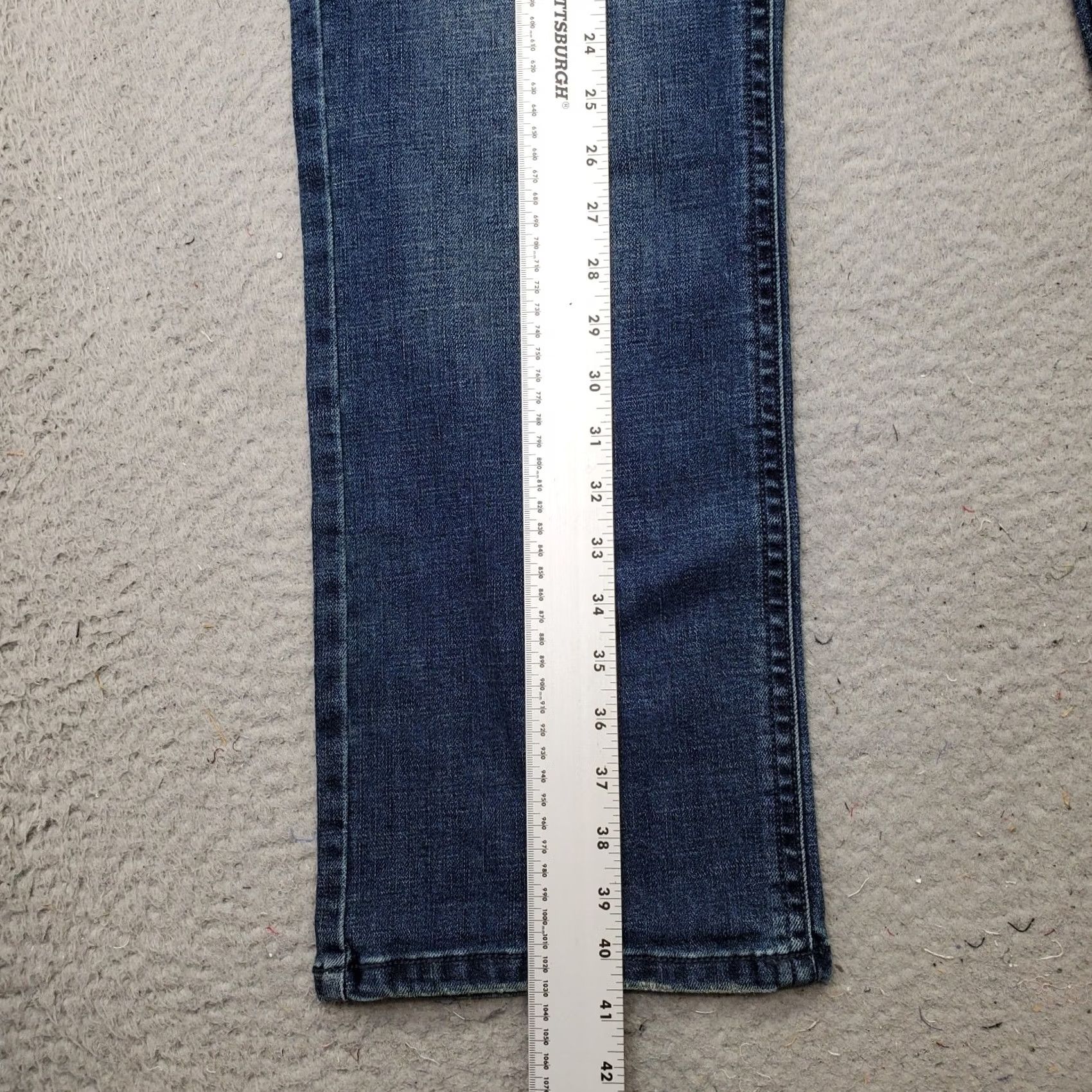 Vintage Axel Mens Jeans Main Point: Slim Boot Jeans Mens 34x32 Blue Stretch Contrast Stitch Dark Stitch Pocket Shirt? Size US 34 / EU 50 - 3 Thumbnail