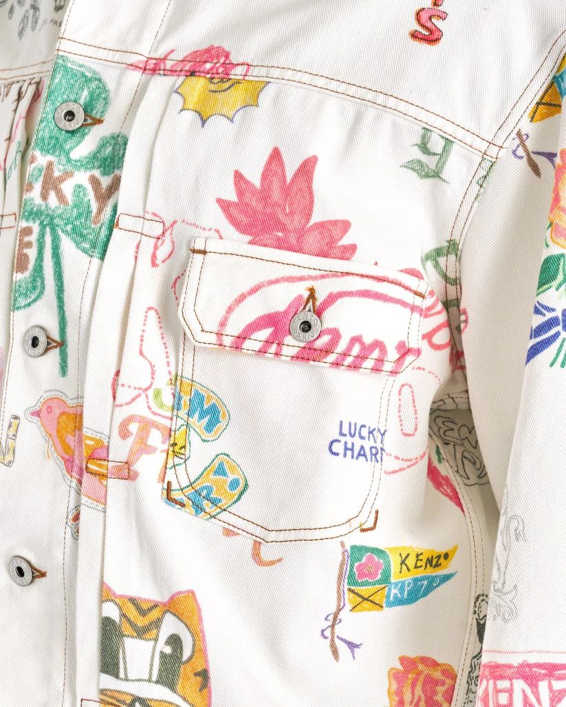 Kenzo o1s1v1r1oon0925 Denim Jacket in Multicolor Size US XL / EU 56 / 4 - 6 Thumbnail