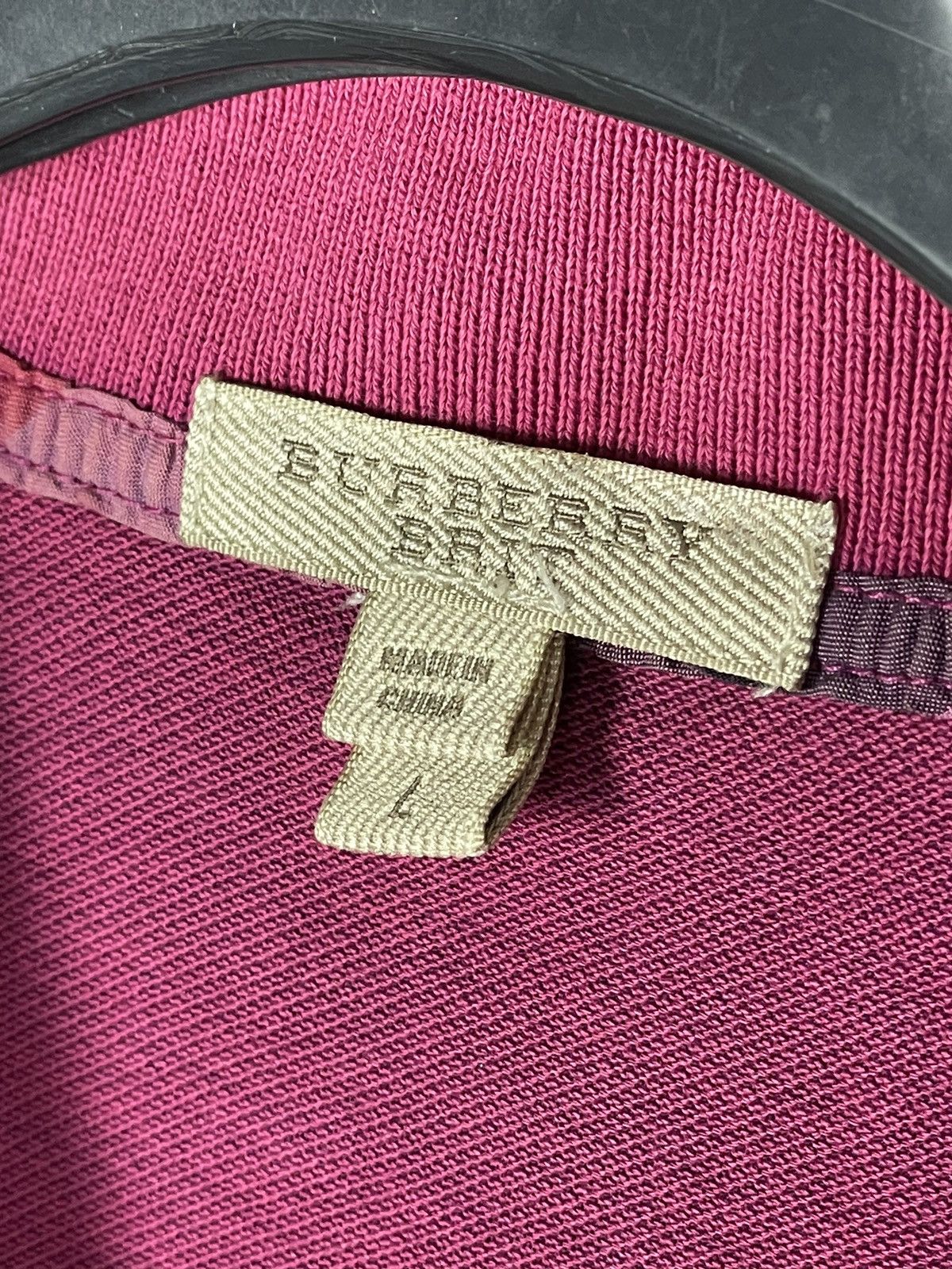 Burberry Burberry Brit Very Rare Y2K Purple Long Sleeve Polo T shirt Size L / US 10 / IT 46 - 10 Thumbnail