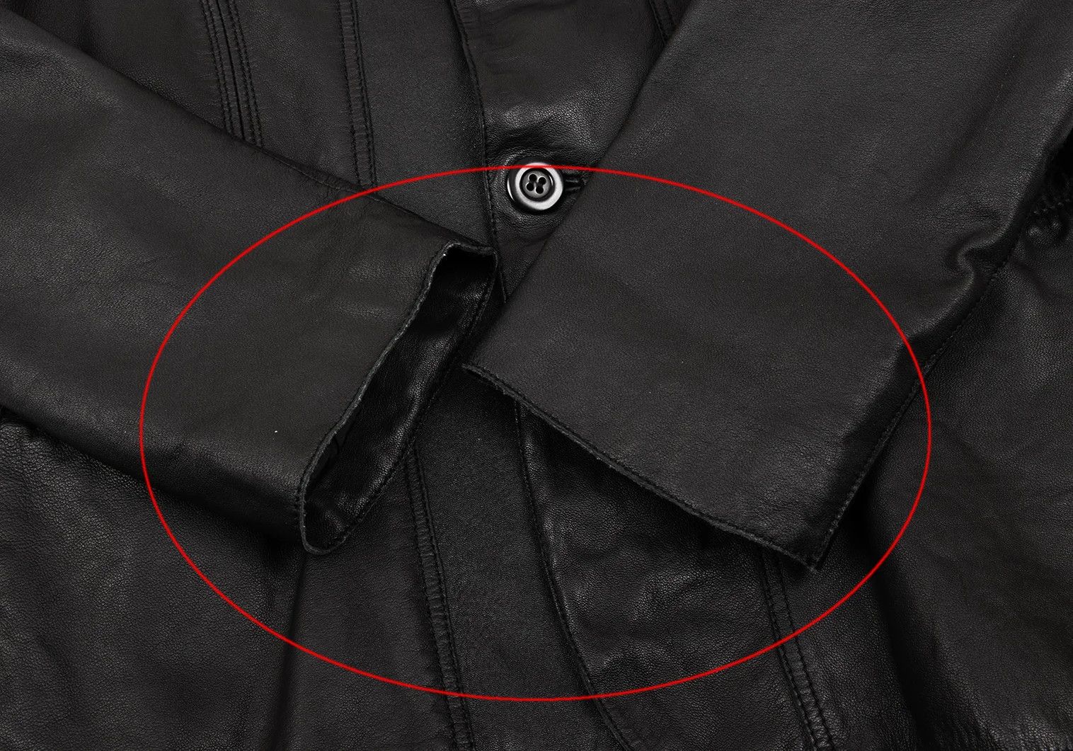 Emporio Armani Back Cutwork Design Leather Tailored Jacket Black 46 Size US S / EU 44-46 / 1 - 7 Thumbnail