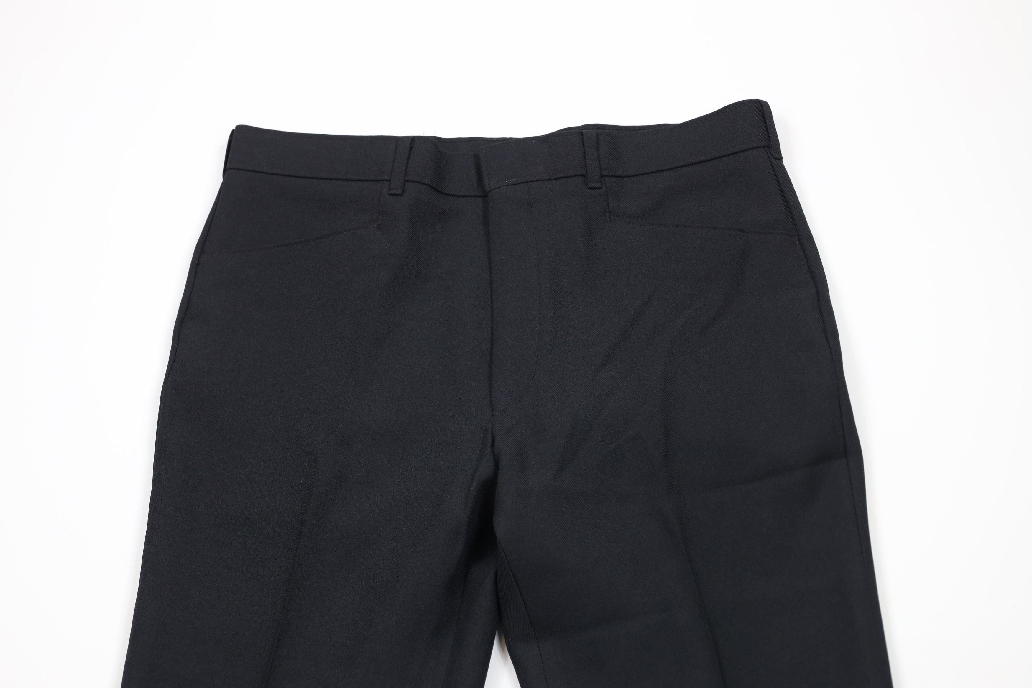 Levi's × Vintage Vintage 70s Levis Knit Flared Wide Leg Chino Pants Black USA Size US 34 / EU 50 - 2 Thumbnail