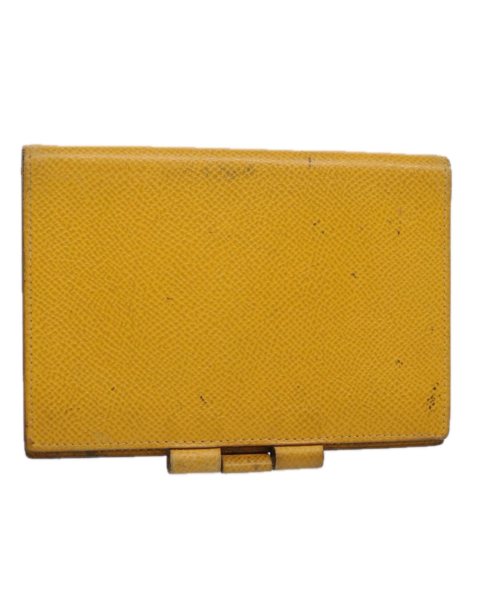 image of Yellow Leather Day Planner Cover By Hermes, Women's