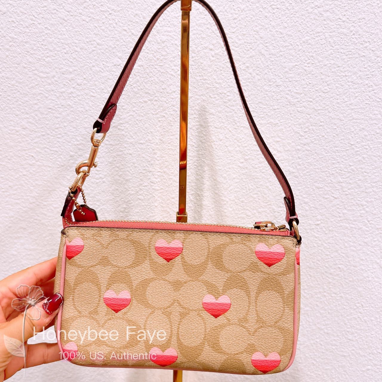 Coach CA796 Nolita 19 In Signature Canvas With Stripe Heart +chain Size ONE SIZE - 7 Thumbnail