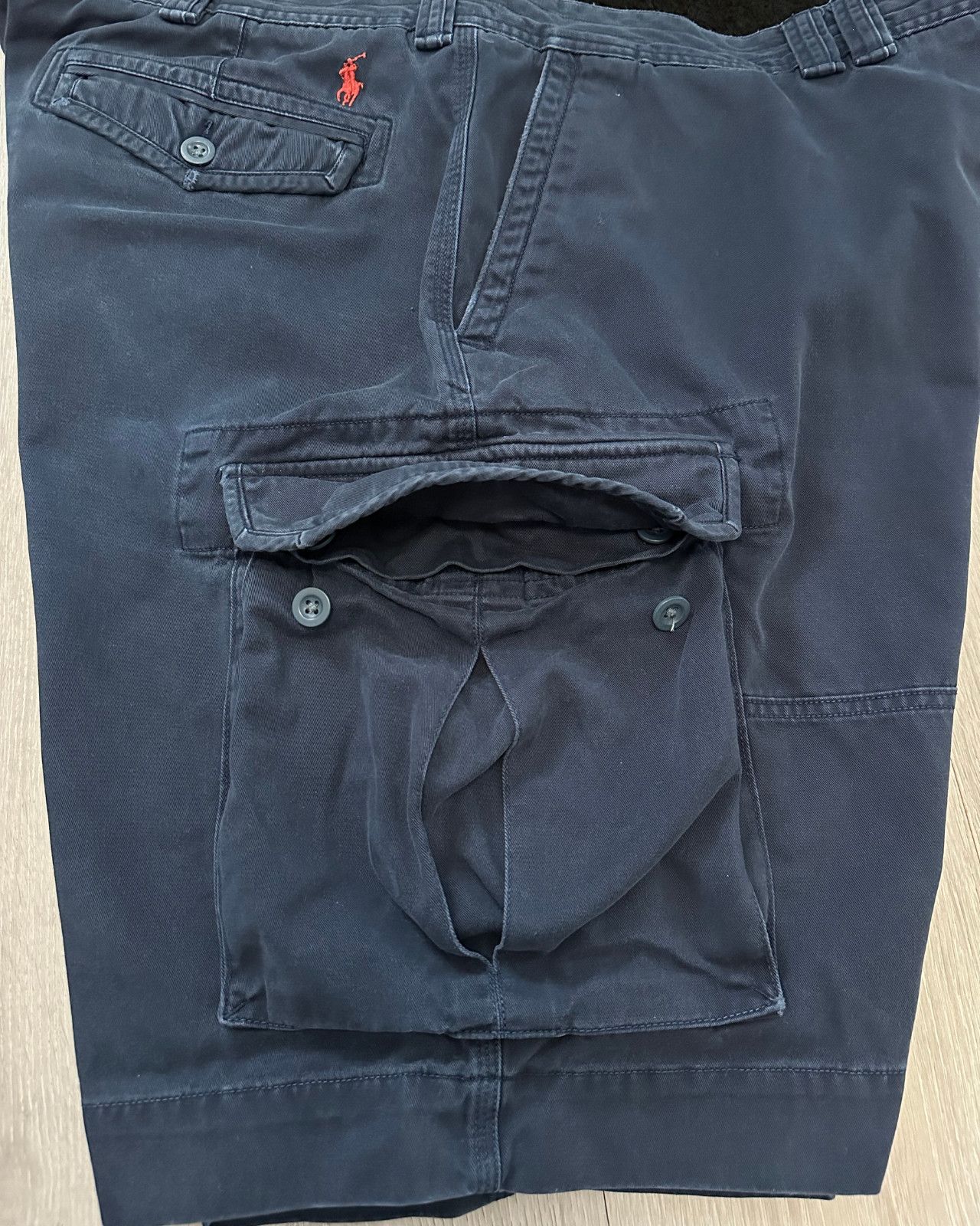Polo Ralph Lauren Vintage Polo by Ralph Lauren Navy Blue Cargo Shorts - 48B Size US 44 / EU 60 - 5 Thumbnail