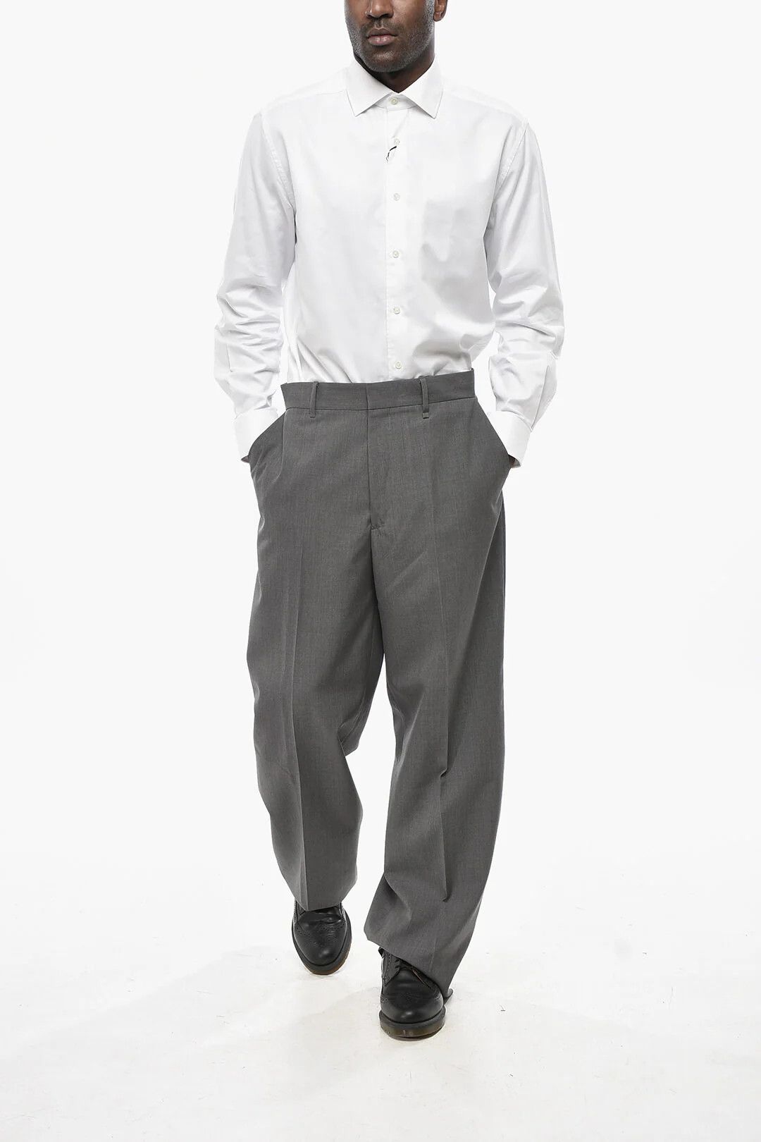 Givenchy og1mm0326 Pure Wool 4-Pocket Pant in Grey Size US 34 / EU 50 - 4 Thumbnail