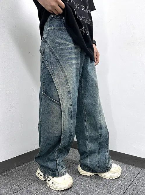 VIBE Vintage distressed street patchwork cargo jeans Size US 32 / EU 48 - 3 Thumbnail