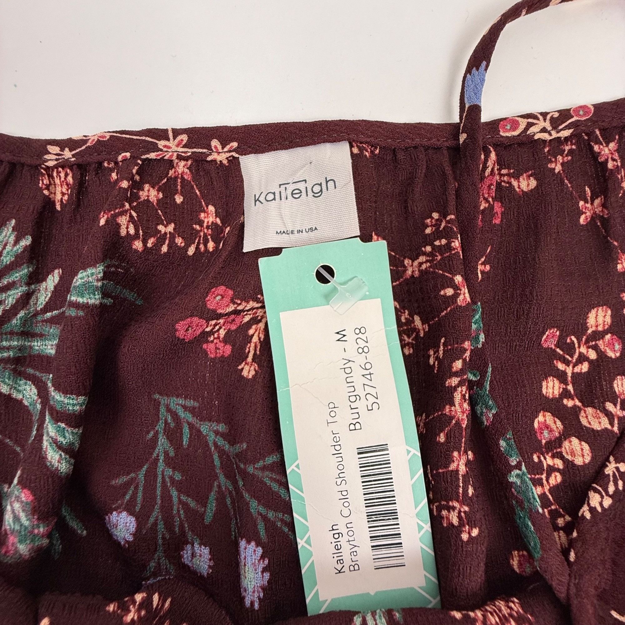 Other Kaileigh Stitch Fix Women's Floral Print Cold-Shoulder Bell- Size M / US 6-8 / IT 42-44 - 2 Thumbnail
