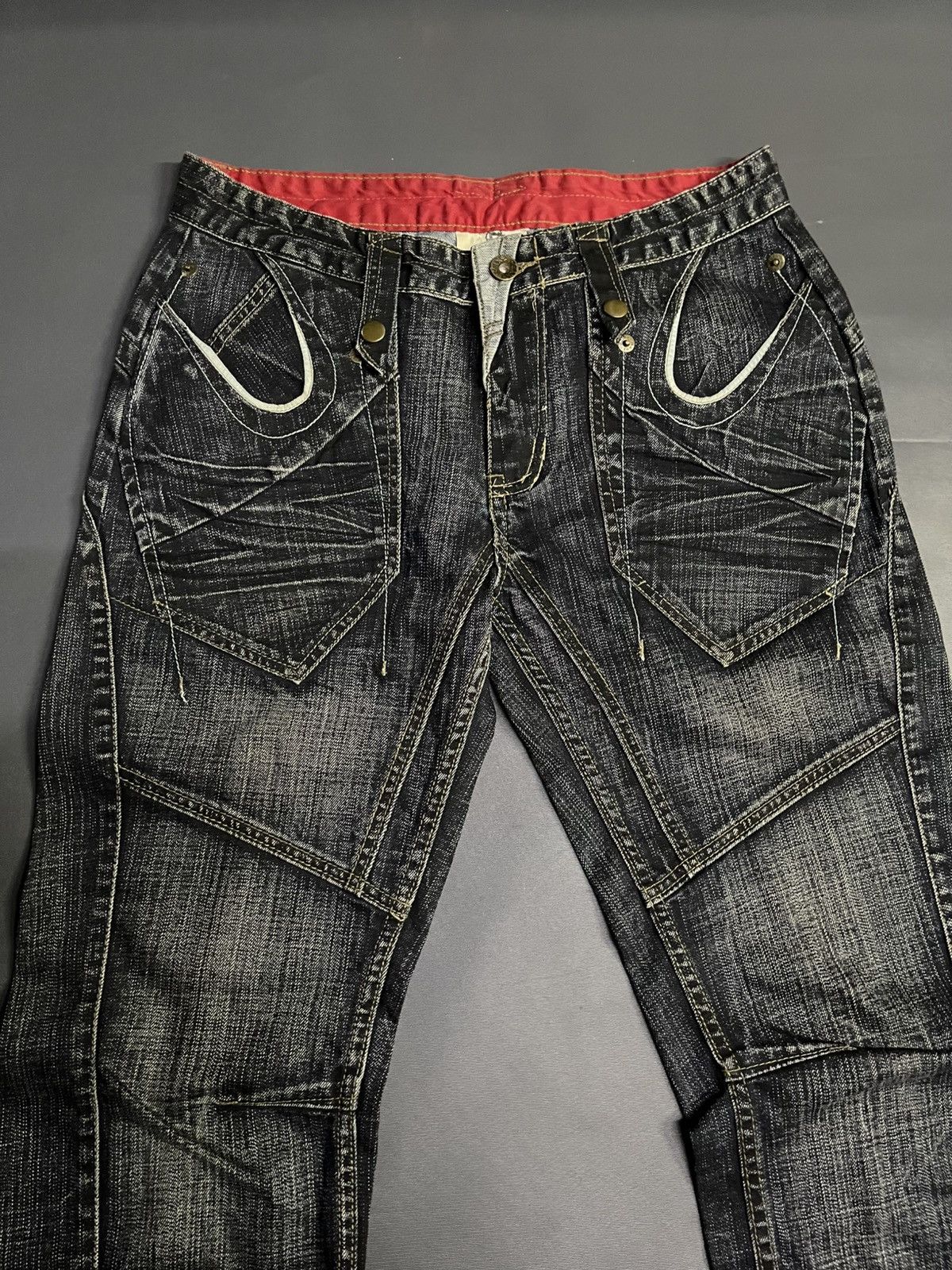 Japanese Brand × Le Grande Bleu (L.G.B.) FLARED RARE PUNK STYLE JAPANESE BRAND DESIGNER JEANS Size US 33 - 8 Thumbnail