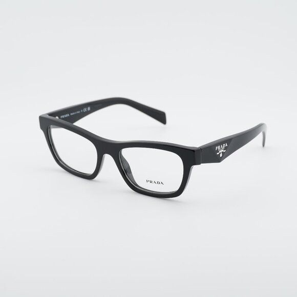 Prada Prada PRB01V 16K1O1 Eyeglasses Shiny Black 54mm Cat Eye Size ONE SIZE - 1 Thumbnail