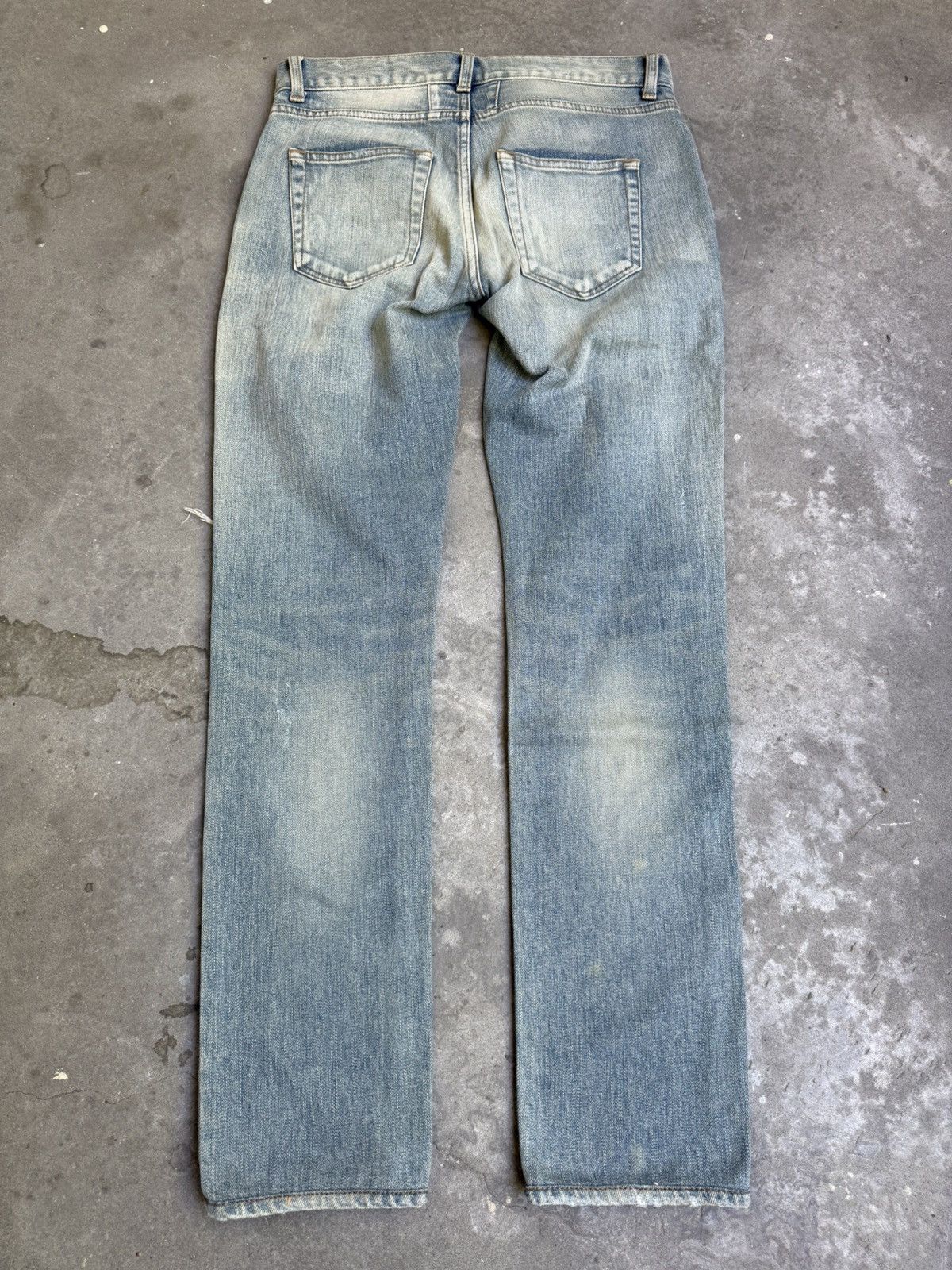 Saint Laurent Paris SS19 Saint Laurent blue distressed crash denim jeans Size US 28 / EU 44 - 8 Thumbnail