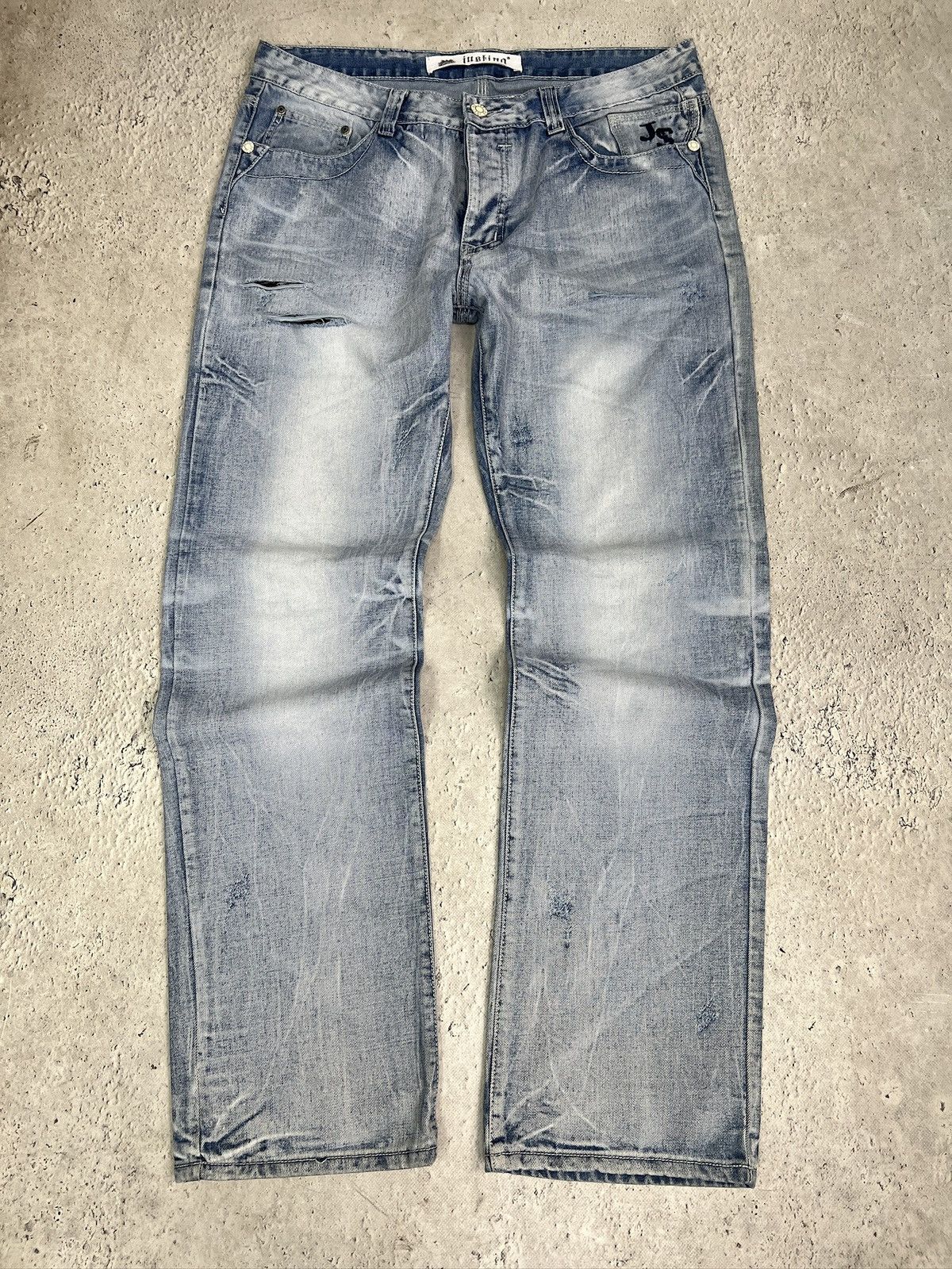 Japanese Brand Vintage japanese y2k junya watanbe style washed jeans y2k Size US 36 / EU 52 - 1 Thumbnail