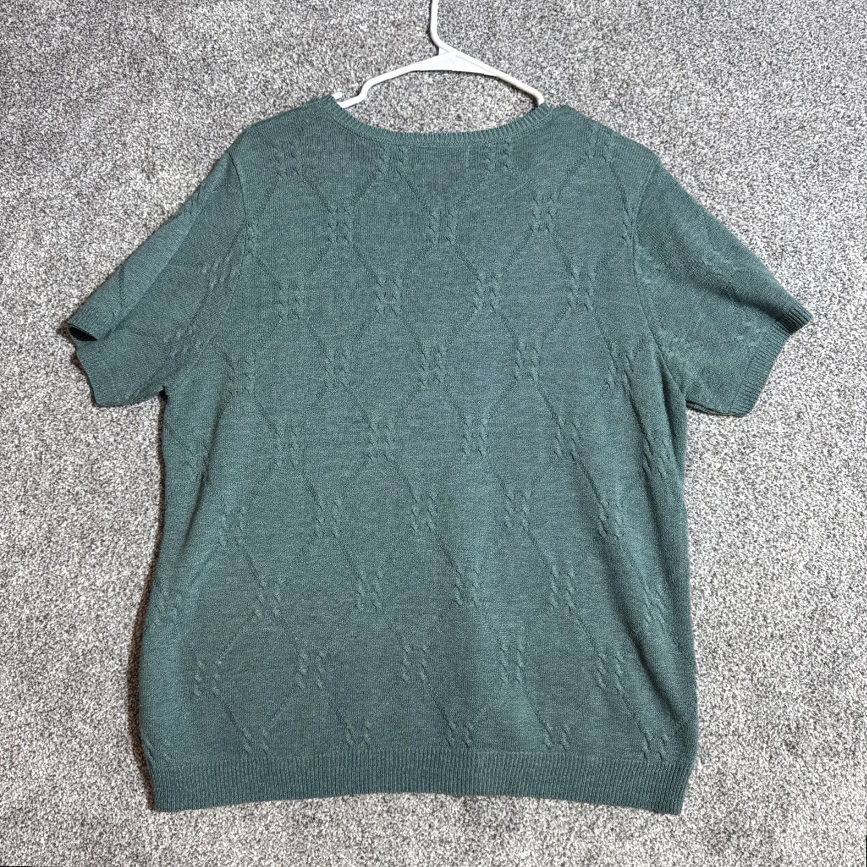 Vintage Alfred Dunner Knitted Top Women Size Medium Light Academia Preppy Coastal Beachy Crew Neck Short Sleeve Pullover Blouse Casual Knit All Seasons Size M / US 6-8 / IT 42-44 - 5 Thumbnail