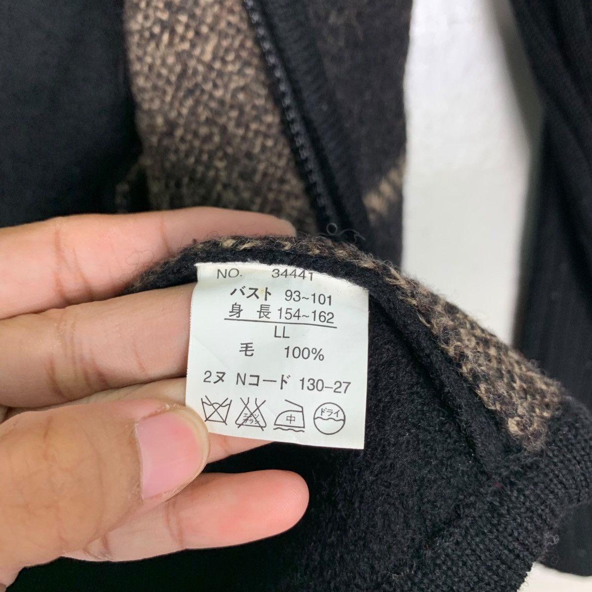 Japanese Brand GIVORS Checked Tartan Wool Jacket Knitted Sleeve #0099-C6 Size US L / EU 52-54 / 3 - 16 Thumbnail
