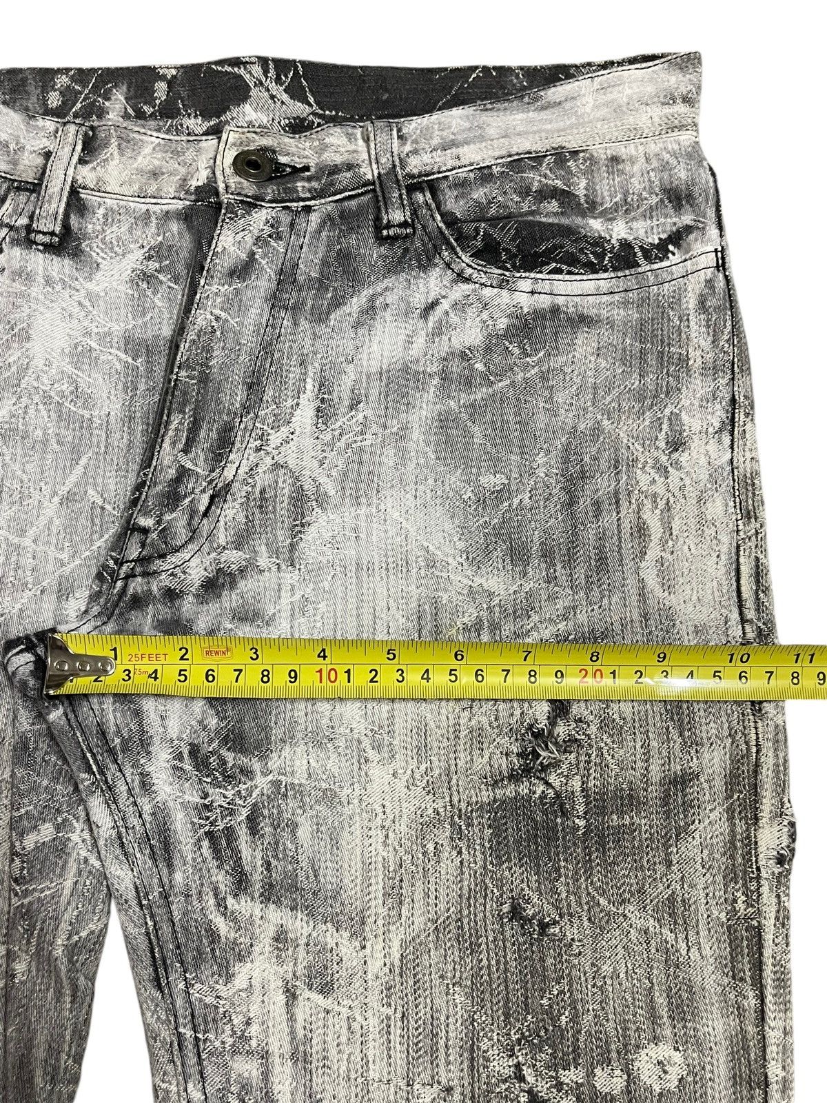 Tornado Mart Vintage Japan Edge Rupert Faded Spider Web Style Flare Jeans Size US 32 / EU 48 - 15 Thumbnail