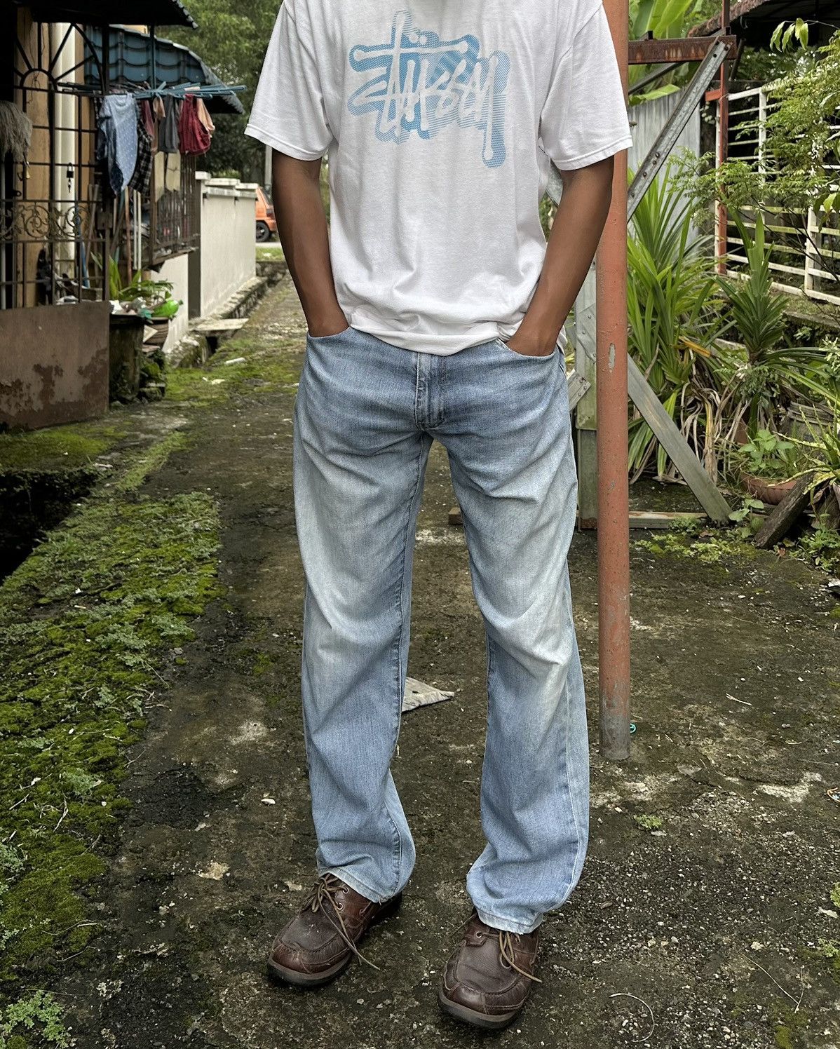 Levi's Vintage Clothing 👹Vintage Levis 505 THRASHED Pocket Baggy Jeans Size US 34 / EU 50 - 1 Thumbnail