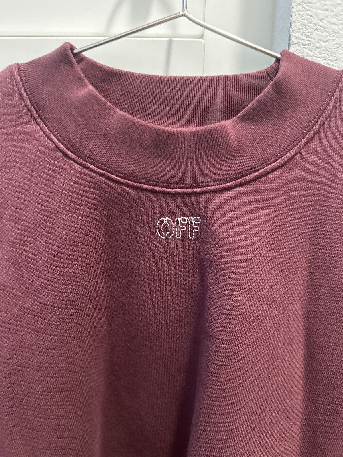 Off-White Off-White Burgundy Arrow Crewneck Rare!! Size S / US 4 / IT 40 - 5 Thumbnail