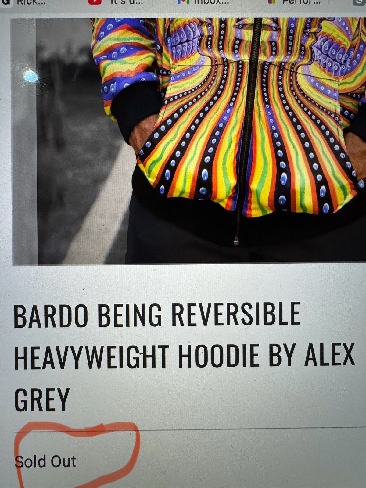 Other Bardo being reversible heavyweight hoodie by Alex Gray Size US L / EU 52-54 / 3 - 4 Thumbnail
