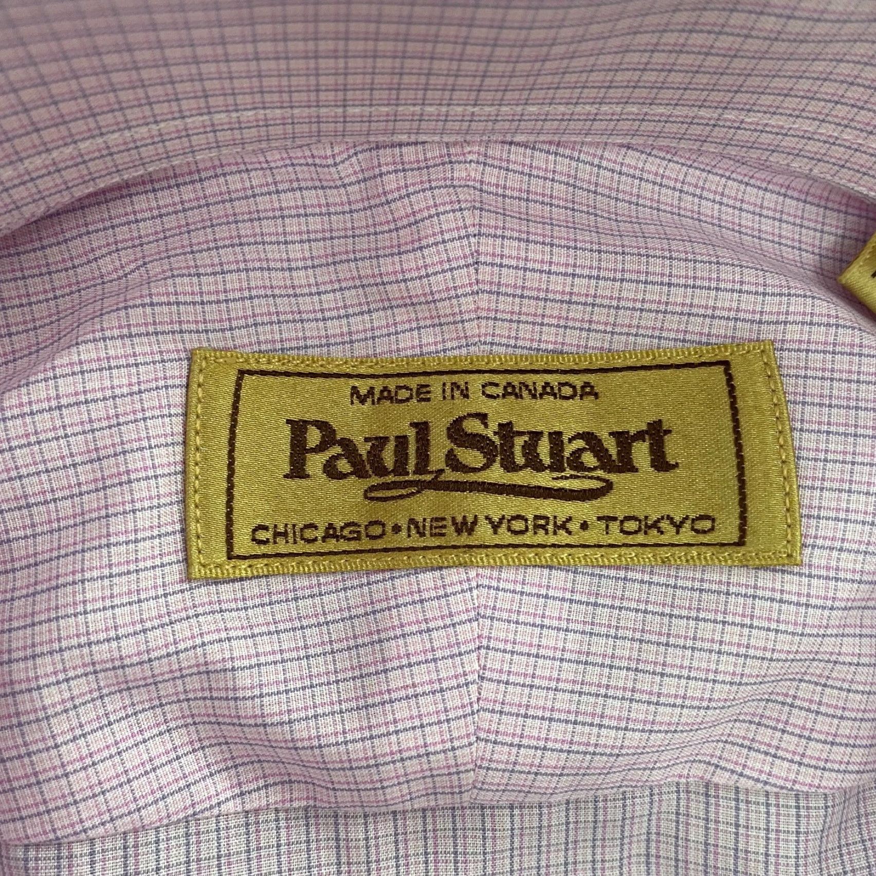 Paul Stuart VINTAGE Paul Stuart Shirt Long Sleeve Button Up Adult 16.5 Pink Cotton Casual Business Formal Men's Size US L / EU 52-54 / 3 - 5 Thumbnail
