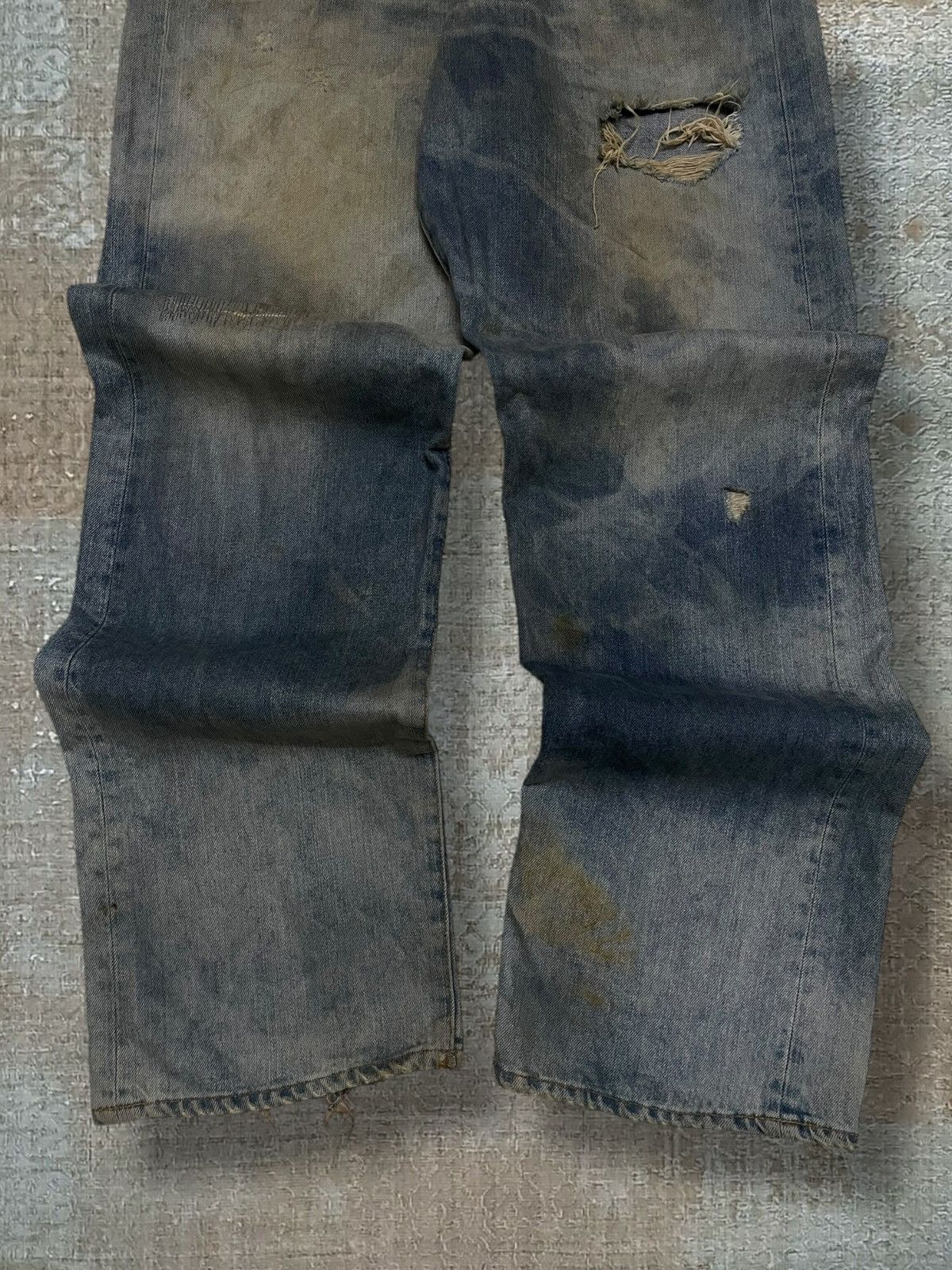 Swagger Vintage 1990s Designer Japan Swagger Mudwash Baggy Denim Size US 35 - 3 Thumbnail
