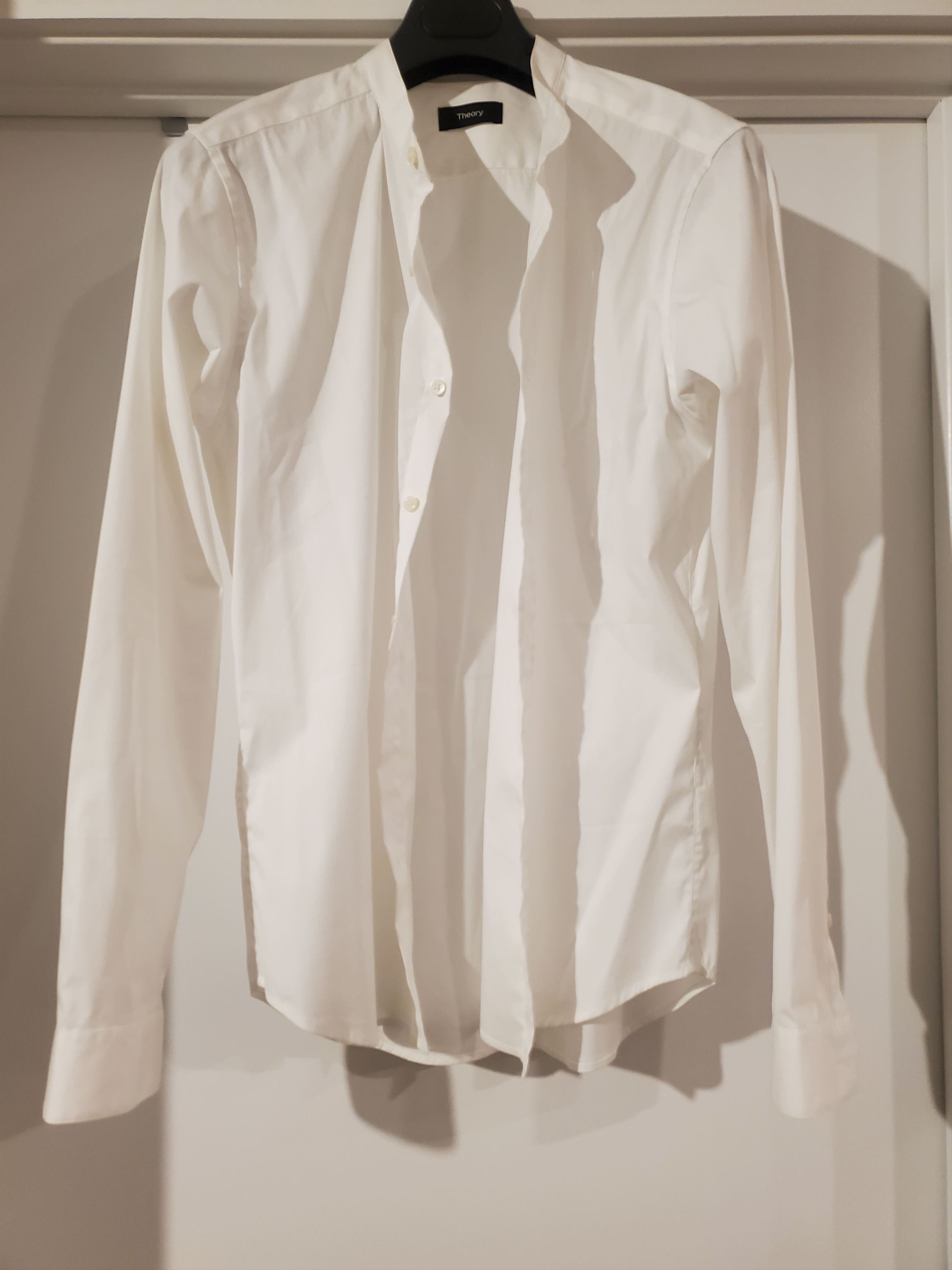 Theory Theory Mandarin Collar White Shirt Sz. Small Size US S / EU 44-46 / 1 - 1 Thumbnail