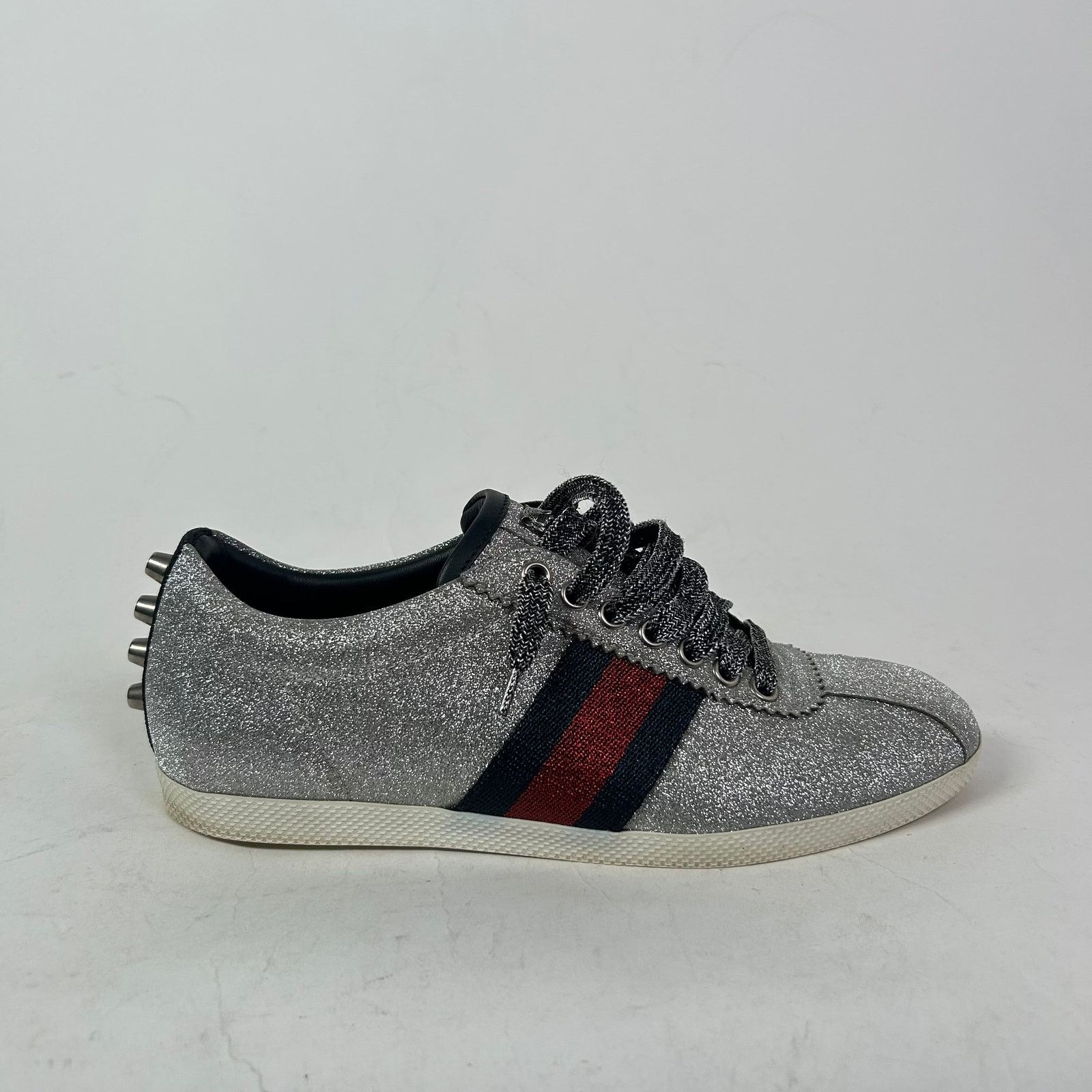 Gucci Gucci Glitter Stud Bambi Web Sneaker Size US 7 / IT 37 - 1 Thumbnail