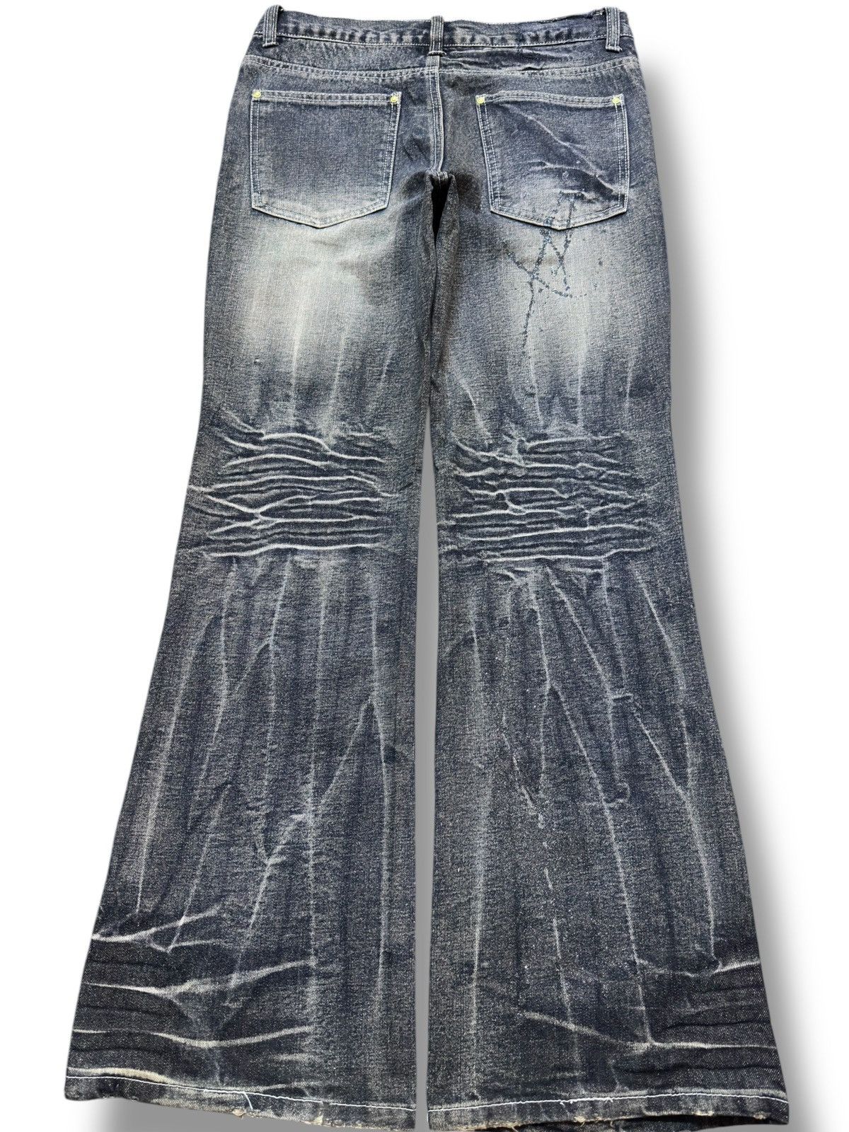 Kapital Vintage Zerosail Flare Bootcut Patches Distressed Denim Size US 33 - 7 Thumbnail
