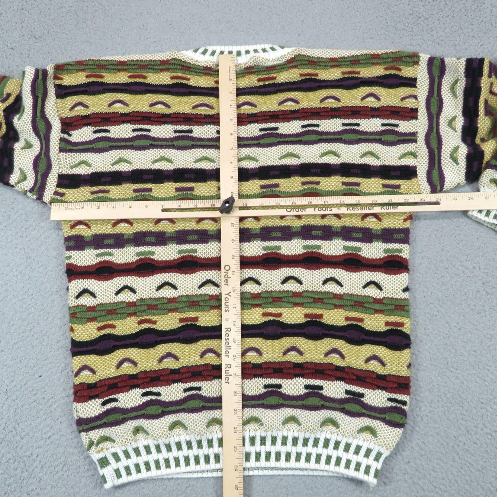 Vintage VTG Protege Sweater Mens Medium Coogi Style Made in USA 3D Textured Pullover 90s Size US M / EU 48-50 / 2 - 7 Thumbnail